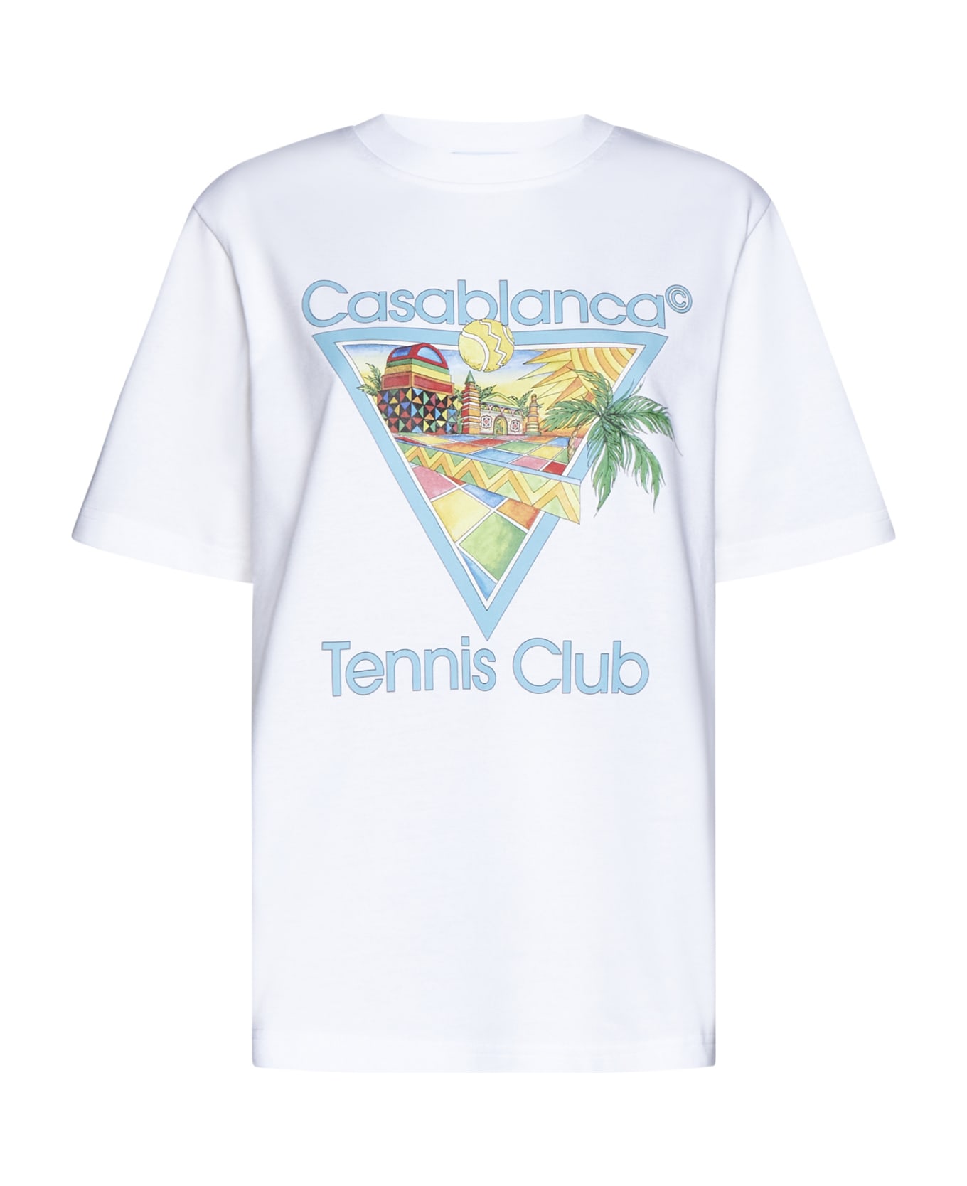 Casablanca T-shirt With Print - Afro cubism tennis club