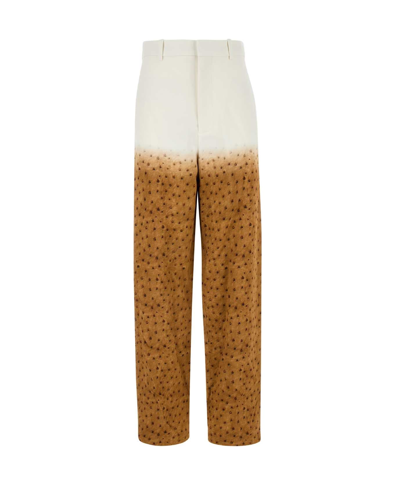 Loewe Printed Crepe Pant - WHITEMULTICOLOR