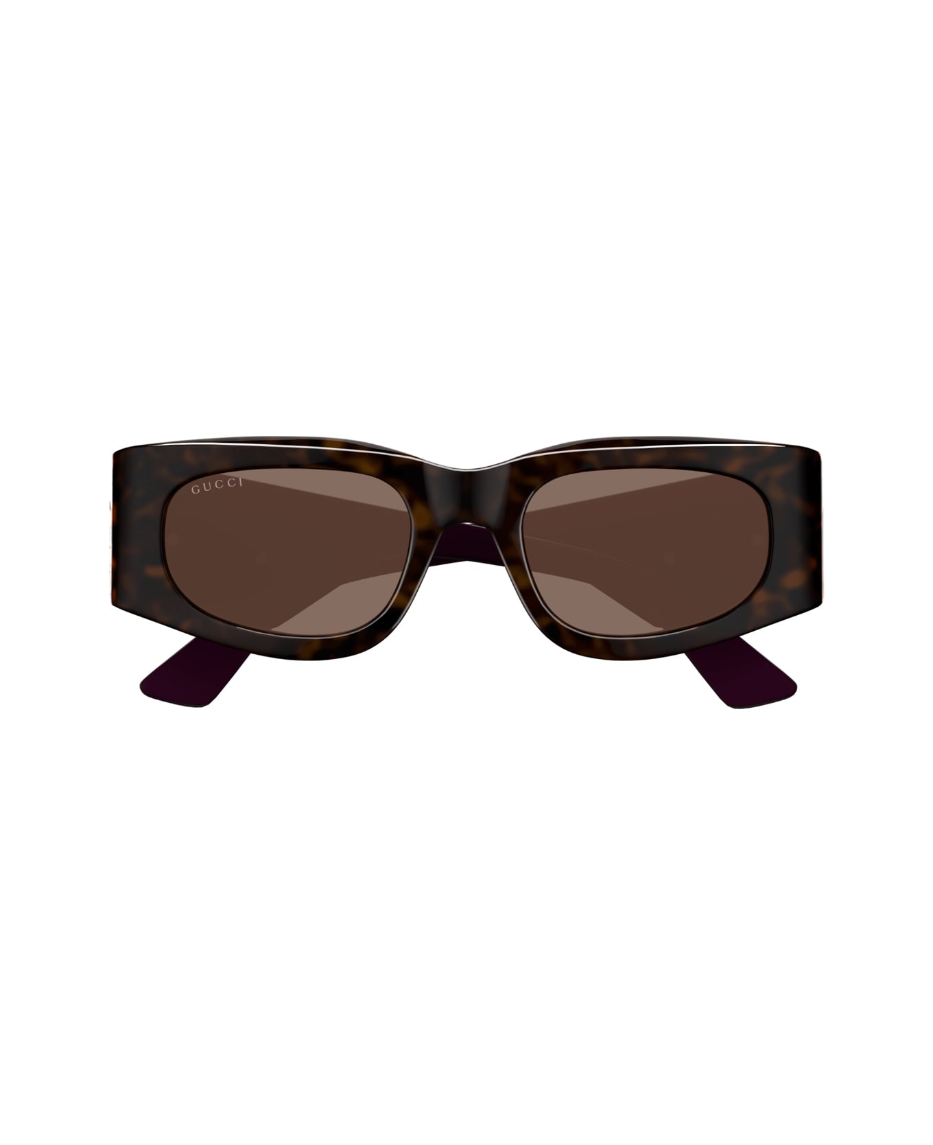 Gucci Eyewear Gucci Gg1664s Linea Gg Logo 004 Havana Violet Brown Sunglasses - Marrone