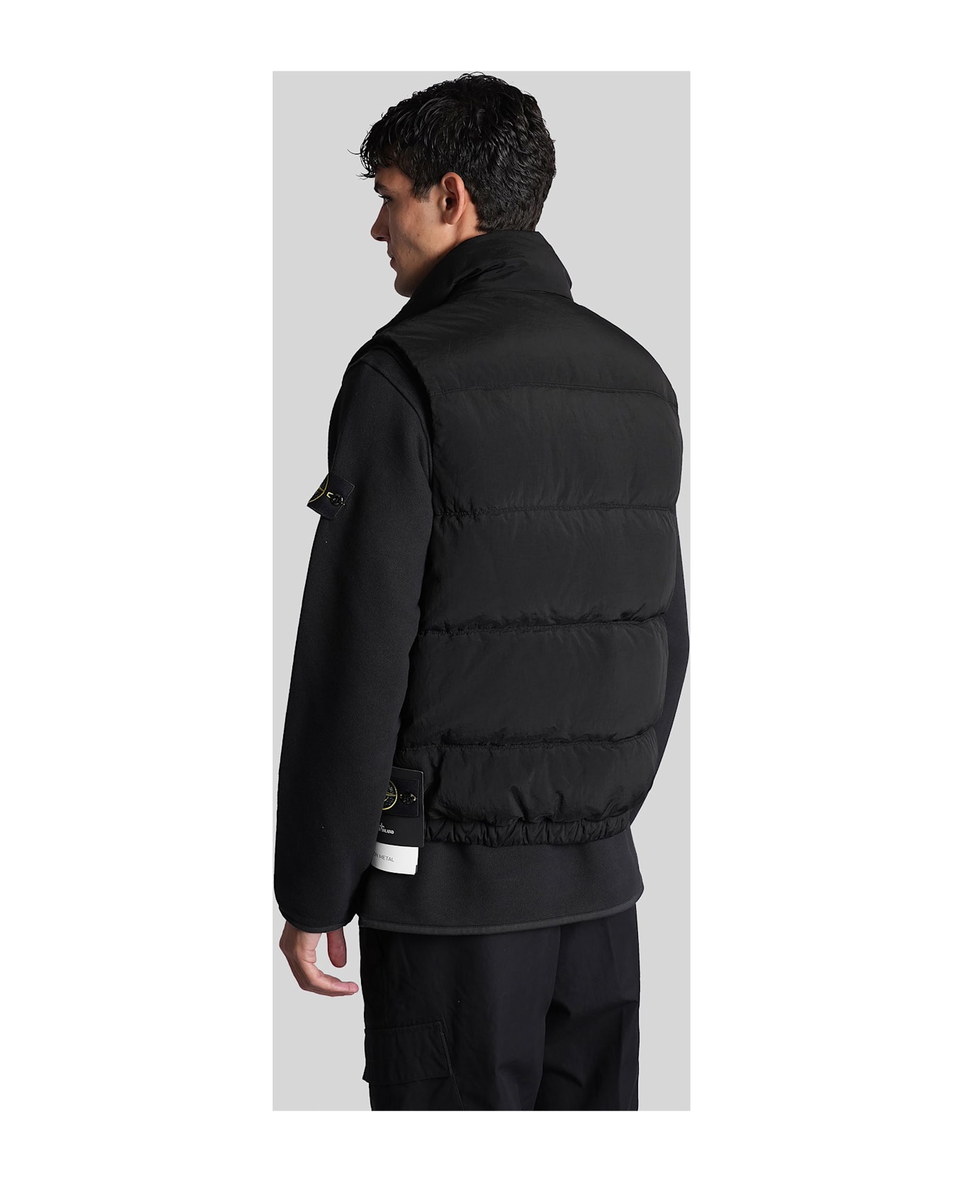 Stone Island Puffer In Black Polyamide - black