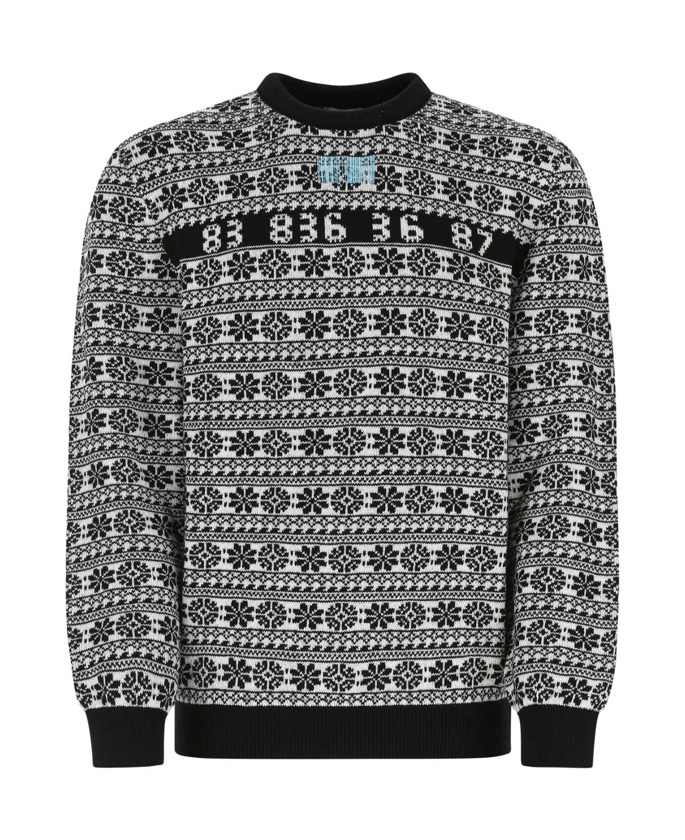 VTMNTS Embroidered Wool Sweater - BLACK