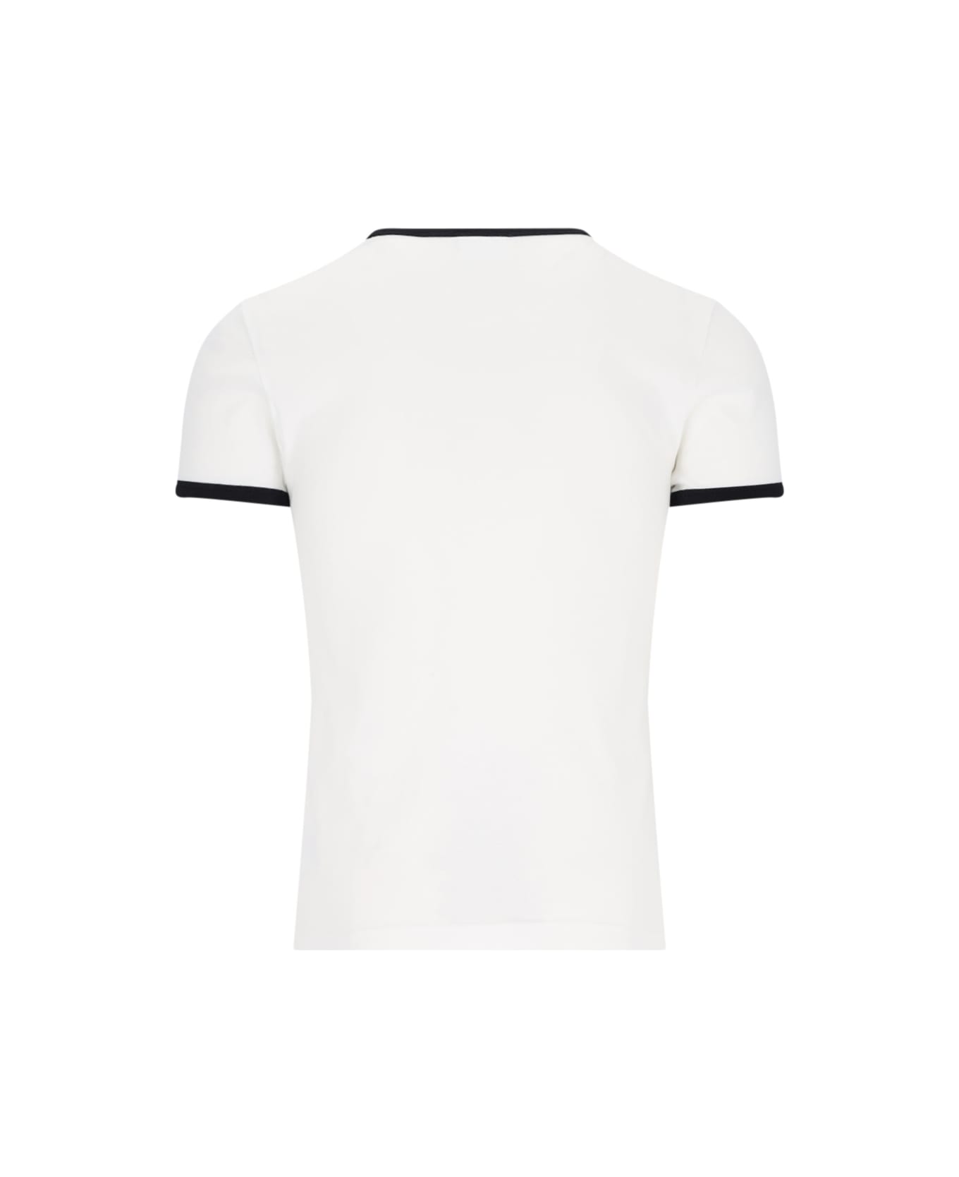 Courrèges 'contrast' T-shirt - White