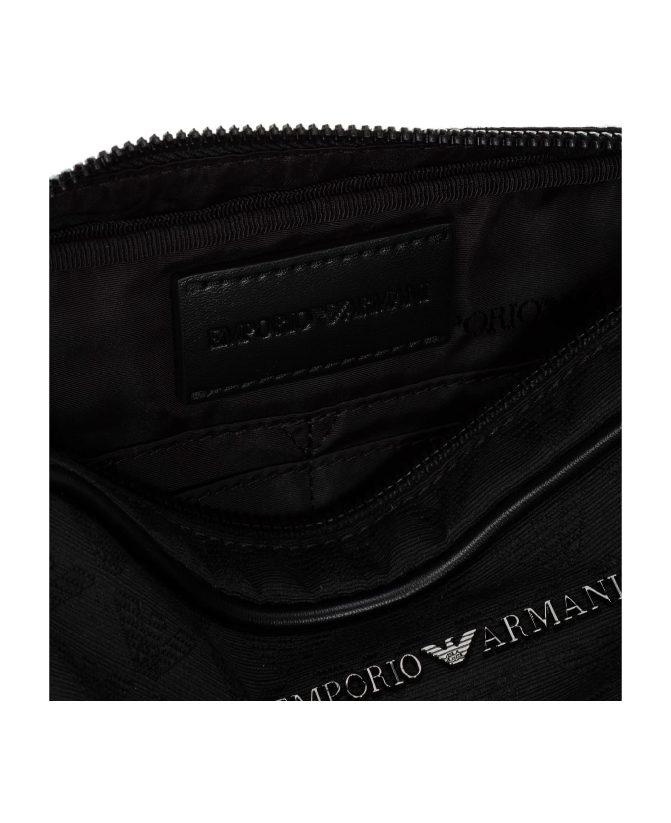 Emporio Armani Wash Bag With Wrist Strap - Black