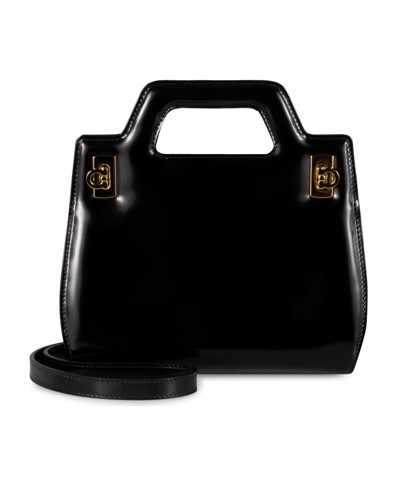 【FERRAGAMO】Wanda パテントレザー ミニトートバッグ 装飾付き Ferragamo Wanda Mini Handbag | italist