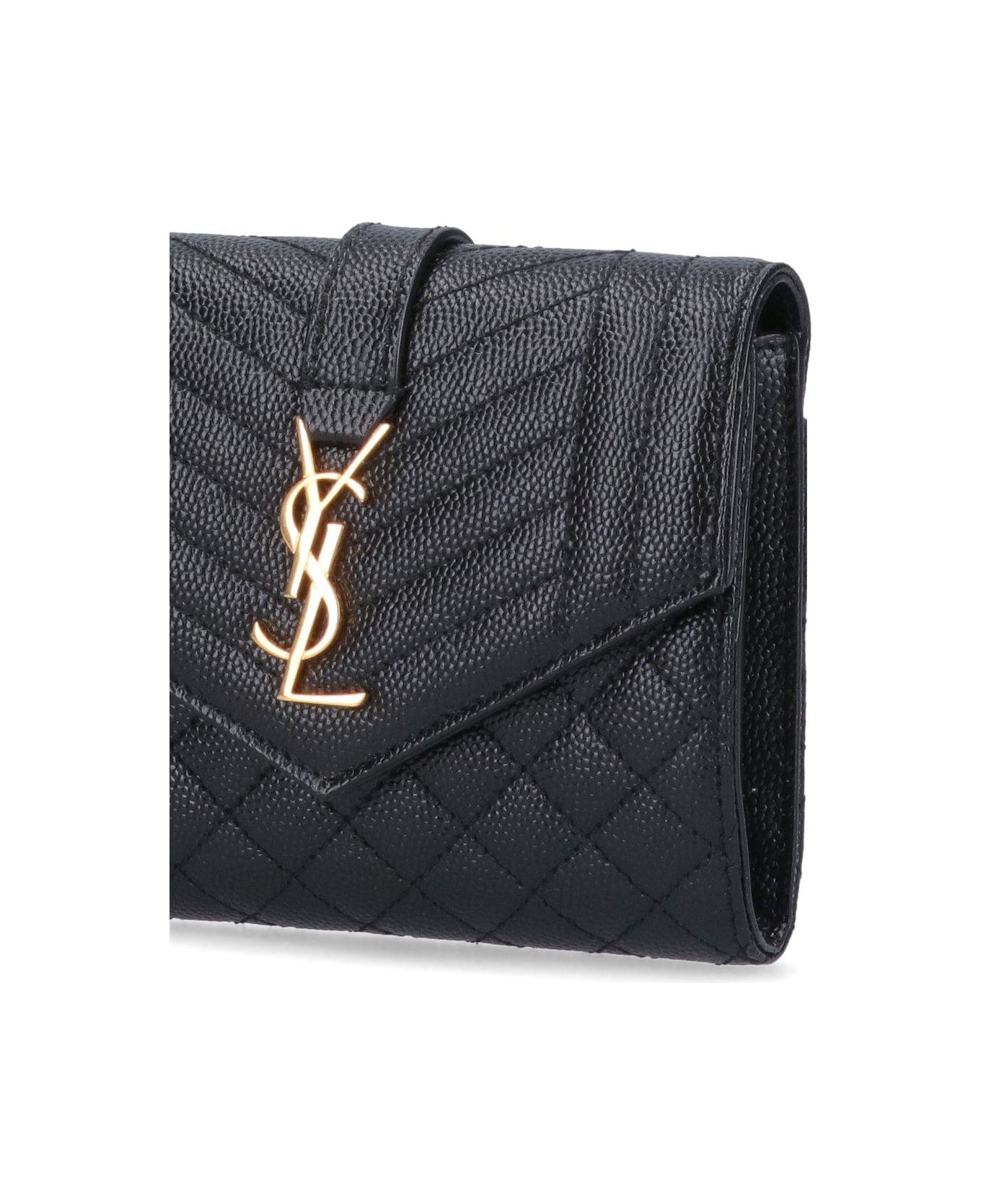 Saint Laurent Monogram Compact Tri-fold Wallet