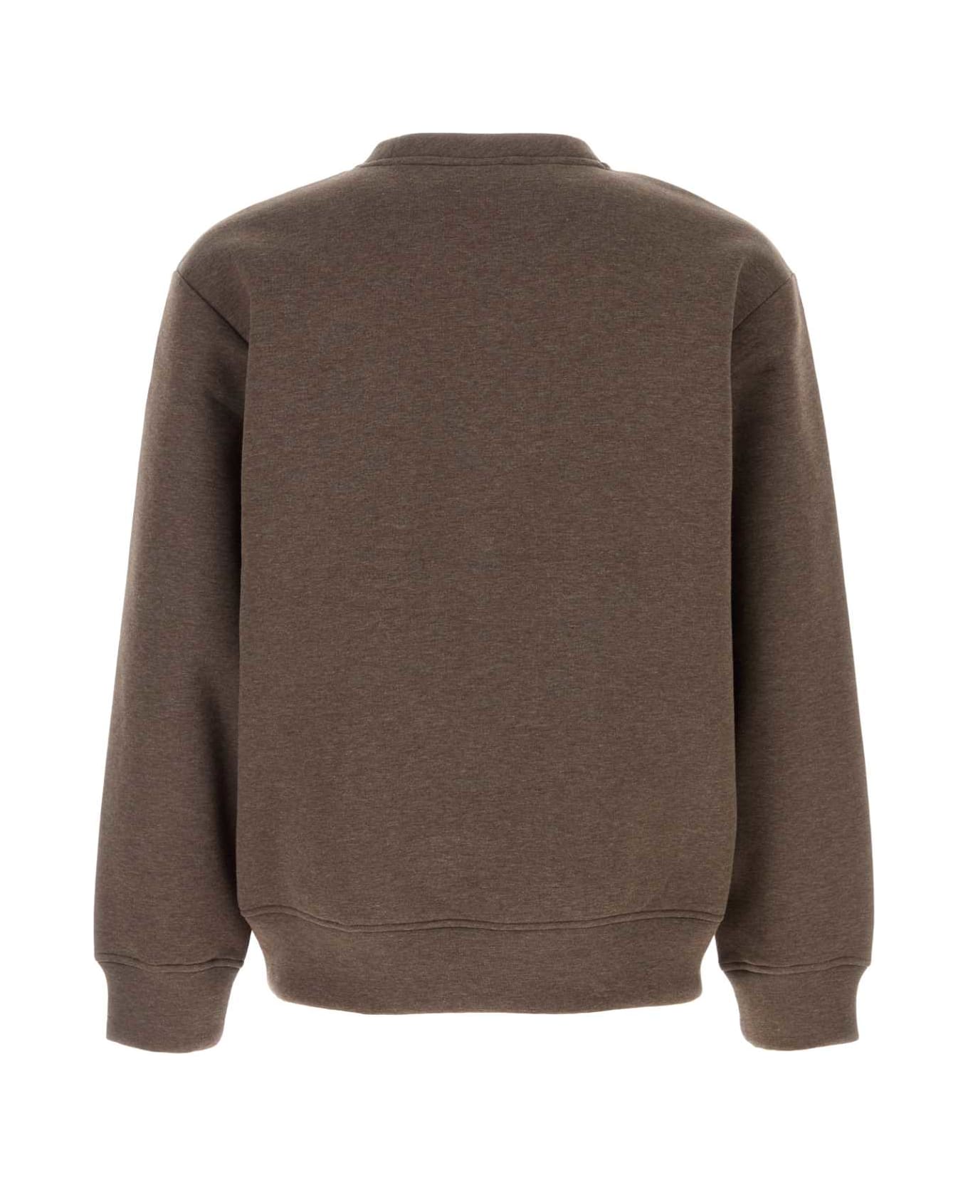 The North Face Brown Cotton Blend Sweatshirt - SMOKEYBROWNHEATHER