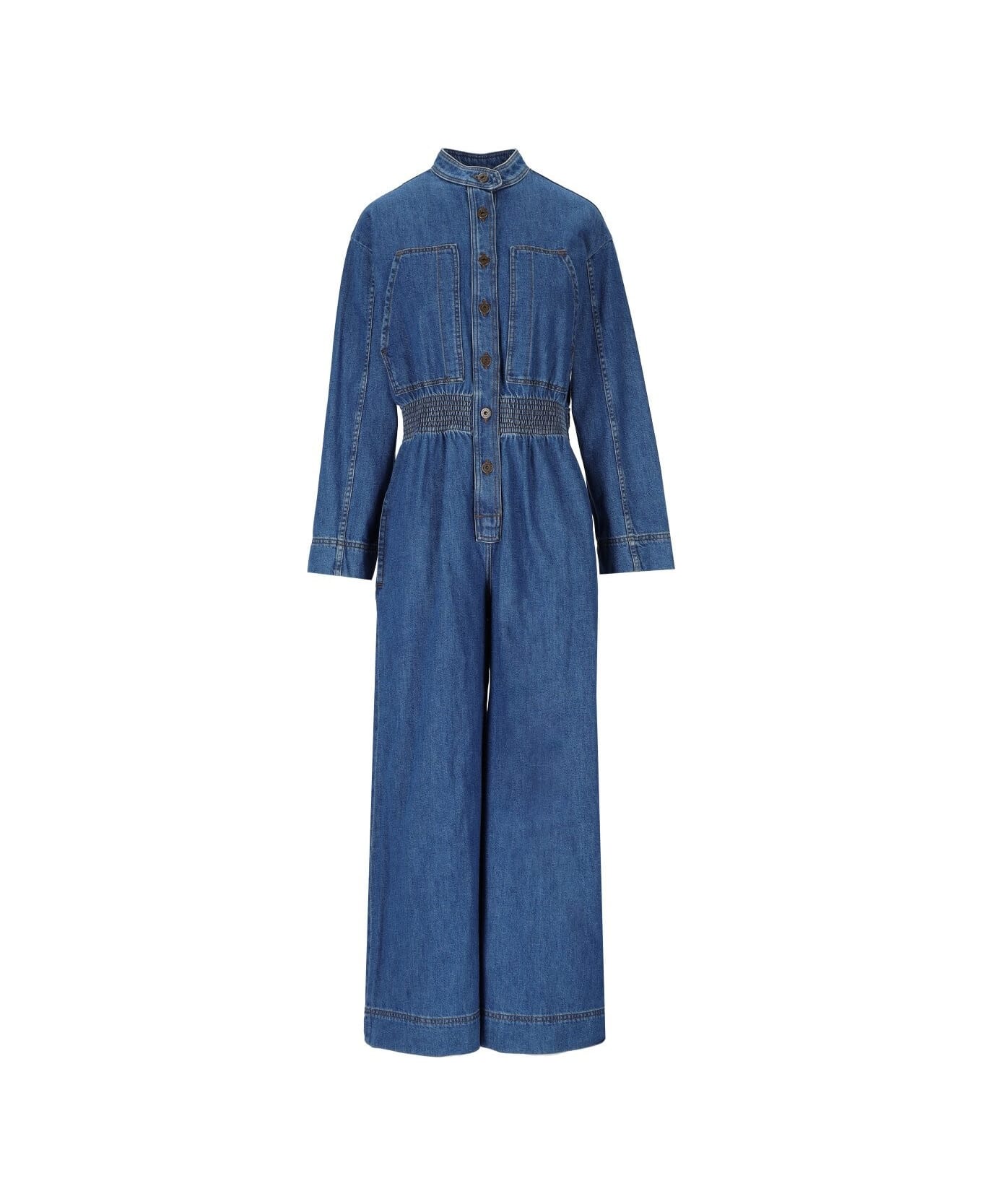 Weekend Max Mara Max Mara Weekend Ariete Denim Jumpsuit - Blu