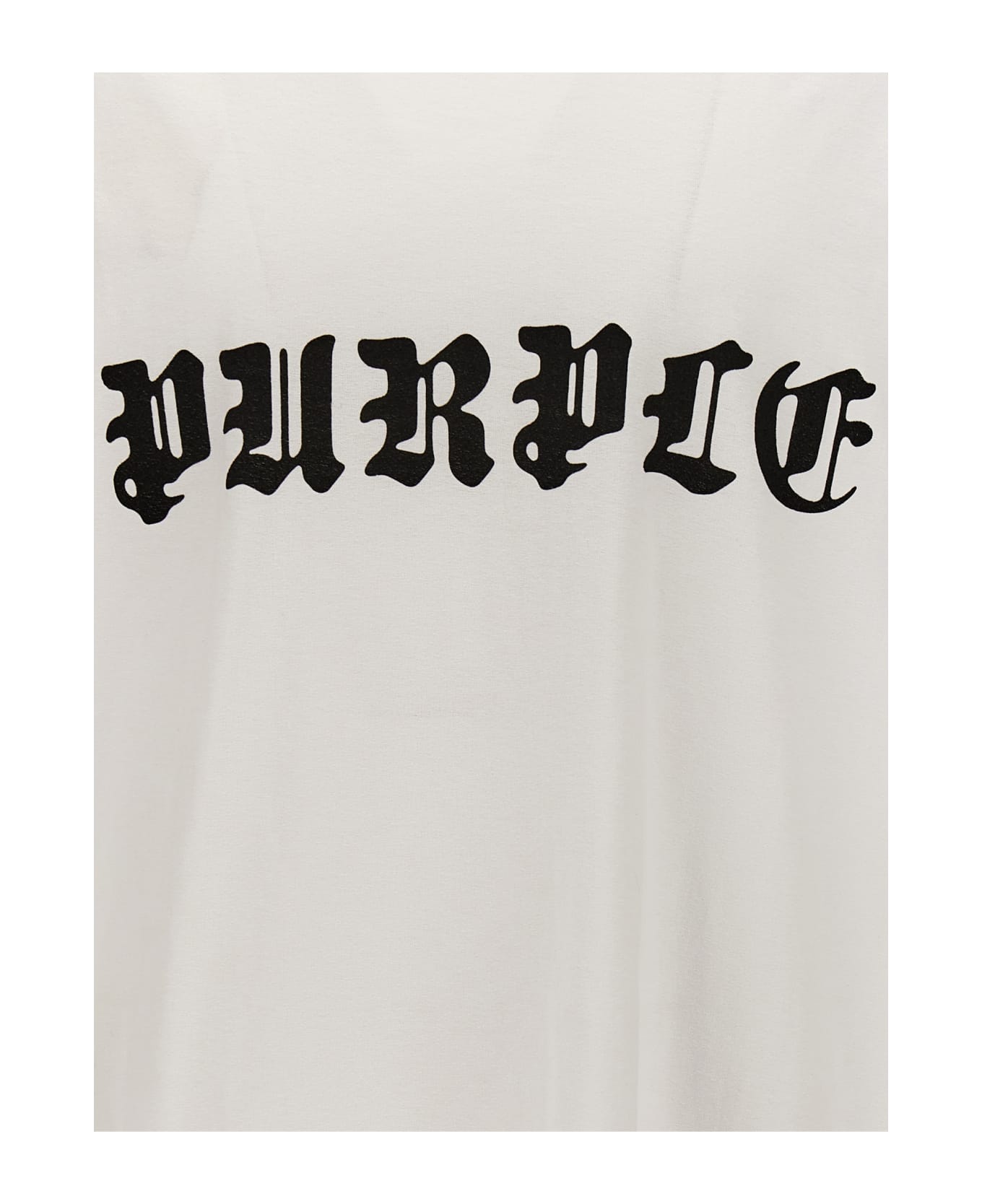 Purple Brand Logo Print T-shirt - White/Black