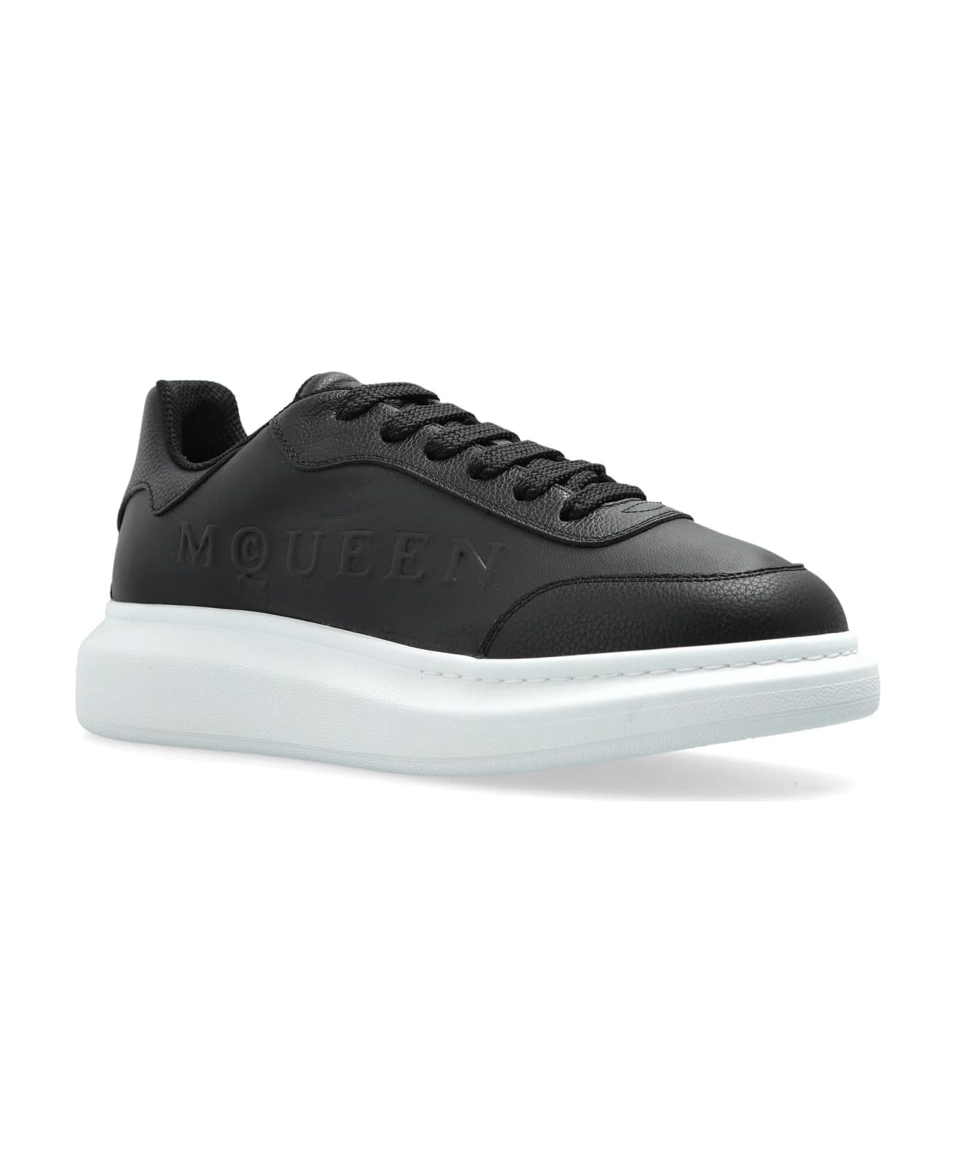 Alexander McQueen Leather Sports Shoes - BLACK
