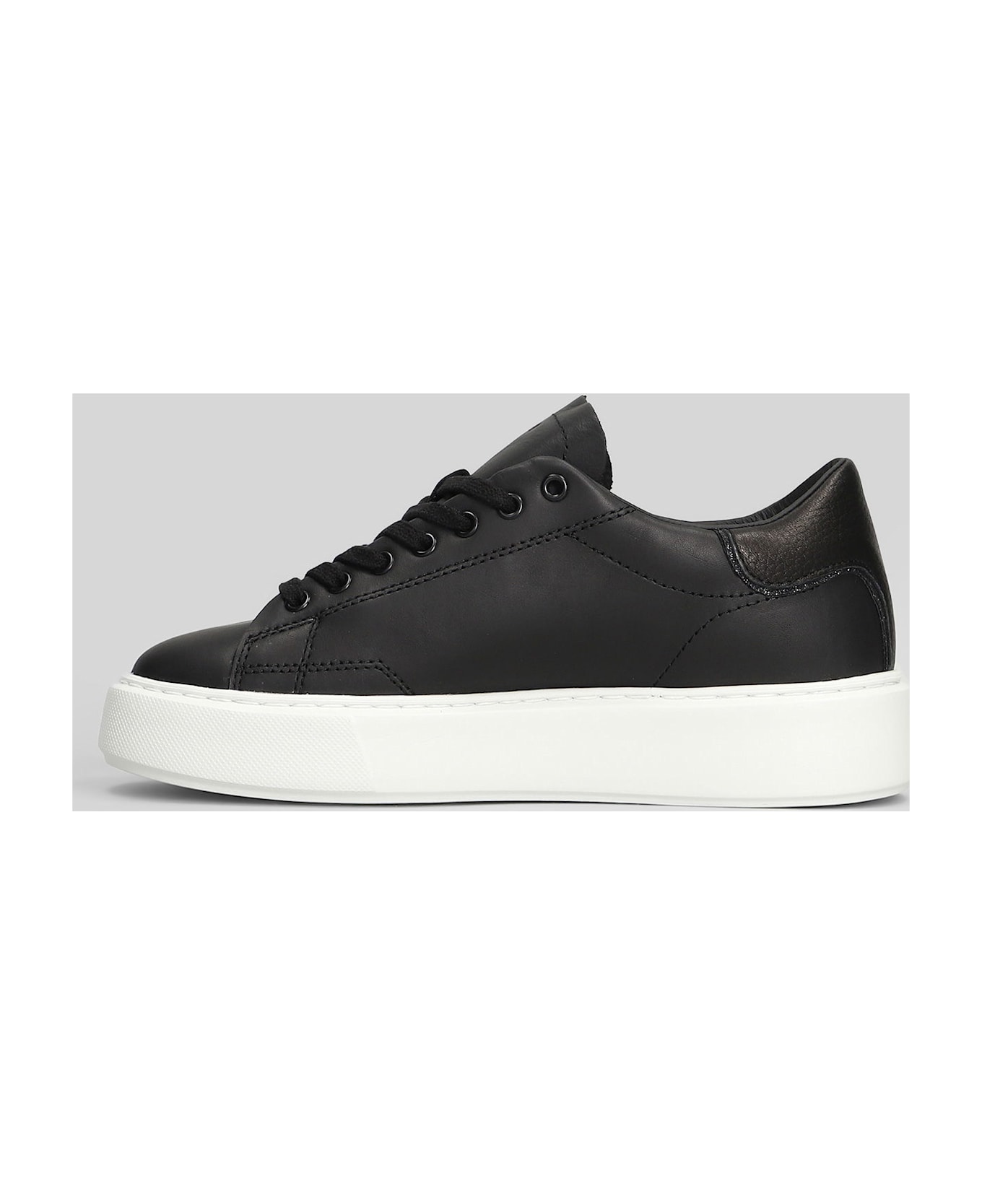 D.A.T.E. Sfera Sneakers In Black Leather - black