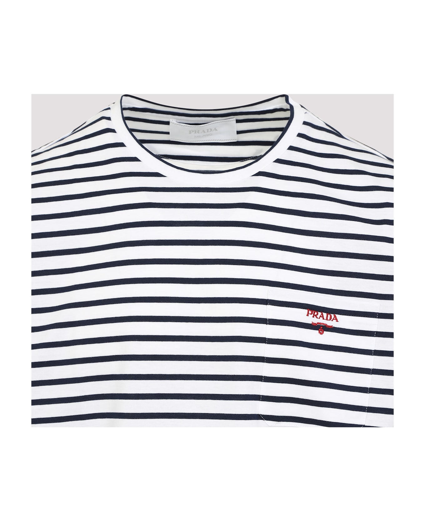 Prada Cotton T-shirt - Bianco Blu