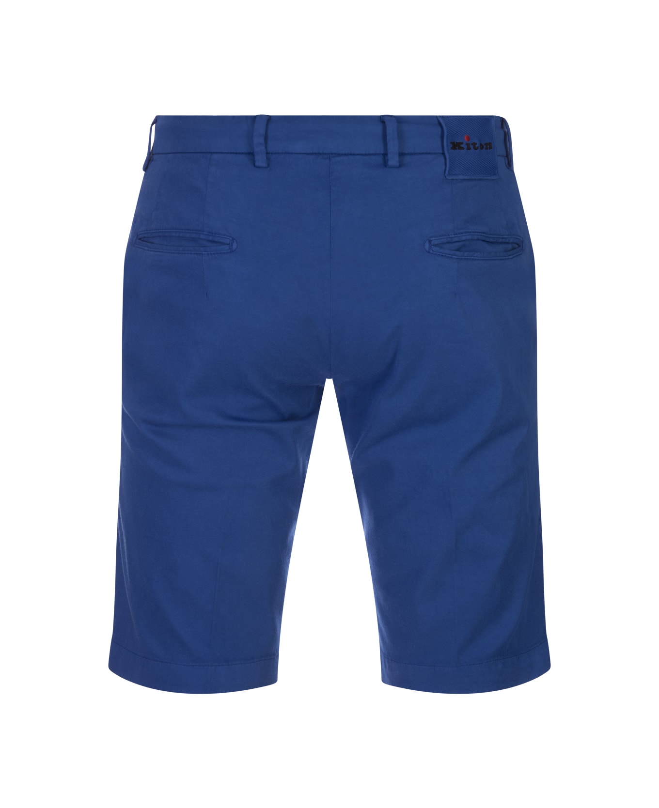 Kiton Cobalt Blue Bermuda Shorts With Drawstring - Blue