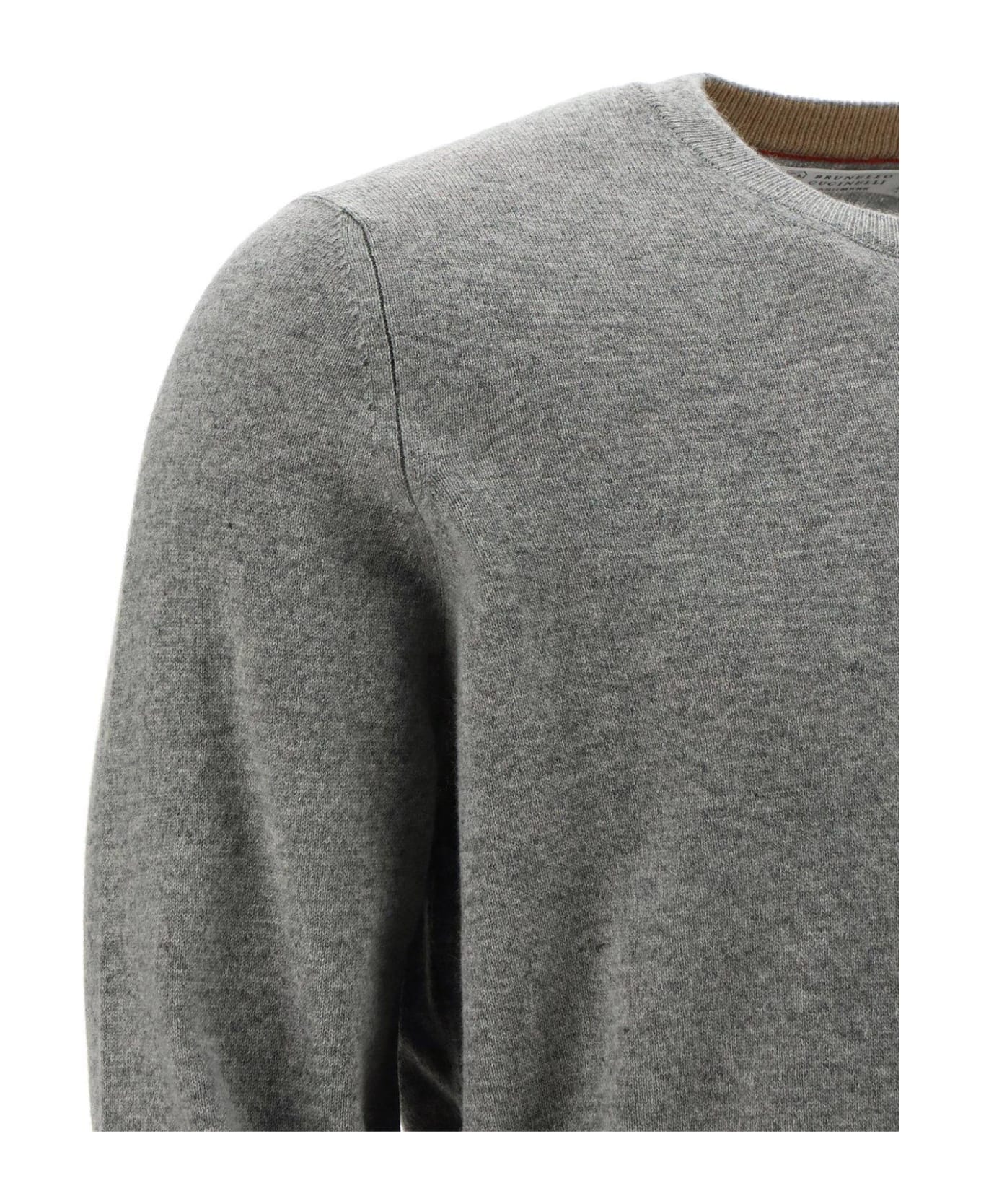 Brunello Cucinelli Crewneck Knit Sweater - Light Grey