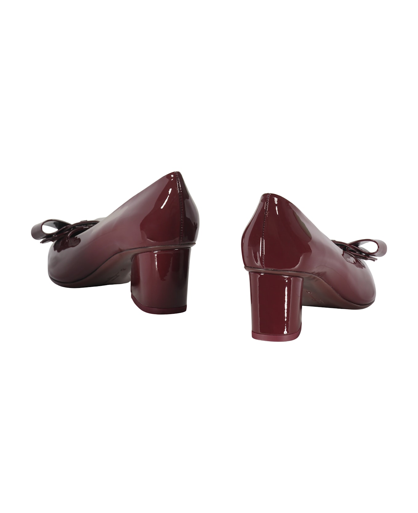 Ferragamo Leather Pumps - Burgundy