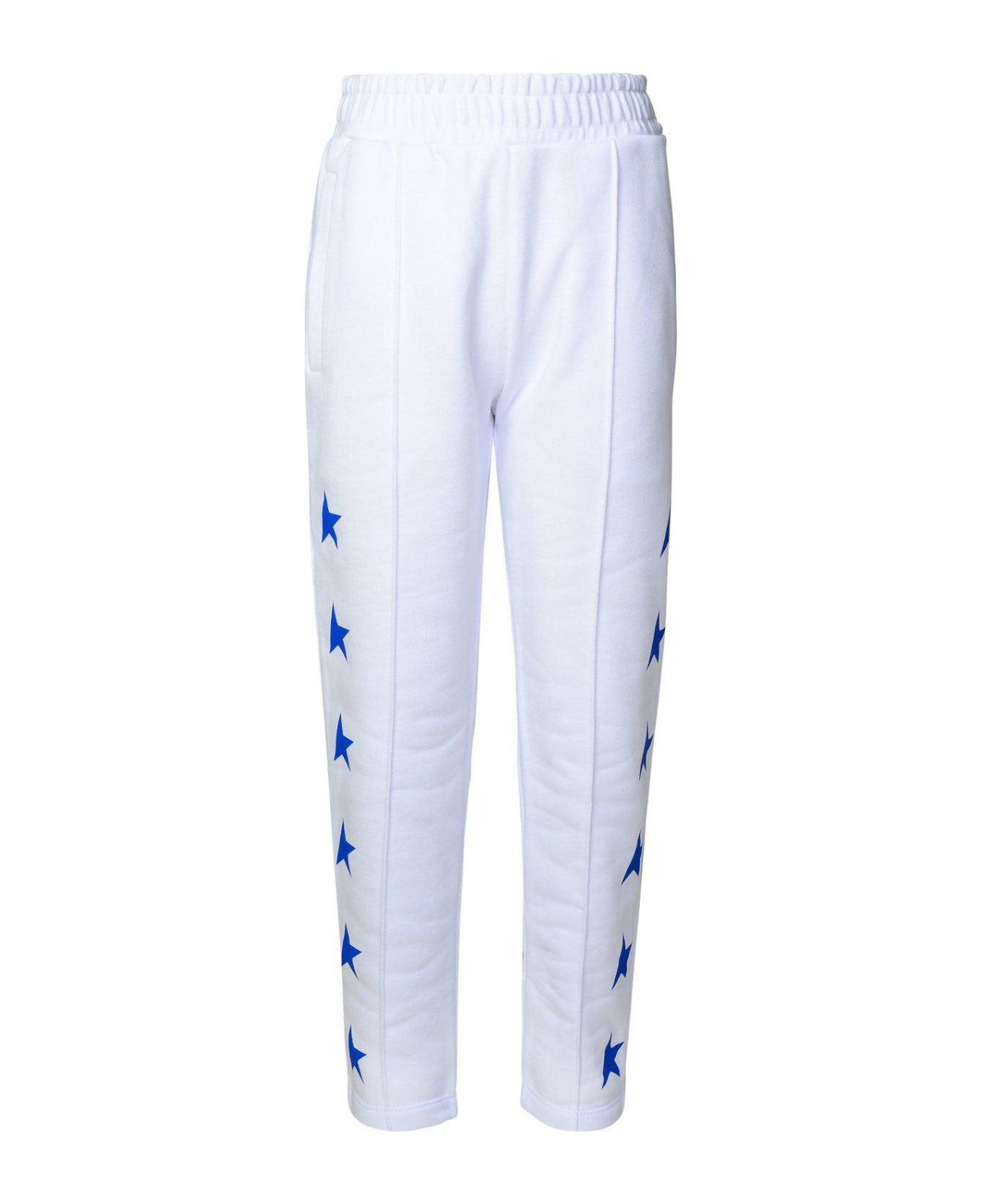 Golden Goose Star Printed Track Pants - WHITE/ BLUE ROYAL