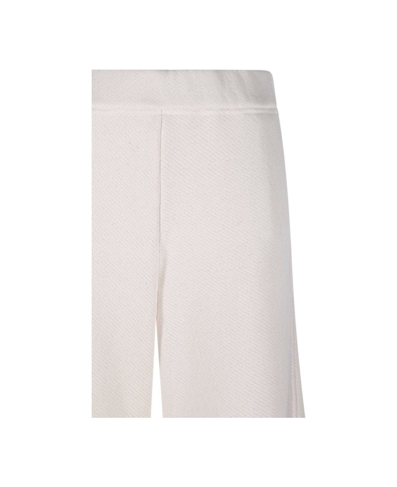 Max Mara Tay Wide Leg Jogging Trousers - Cream