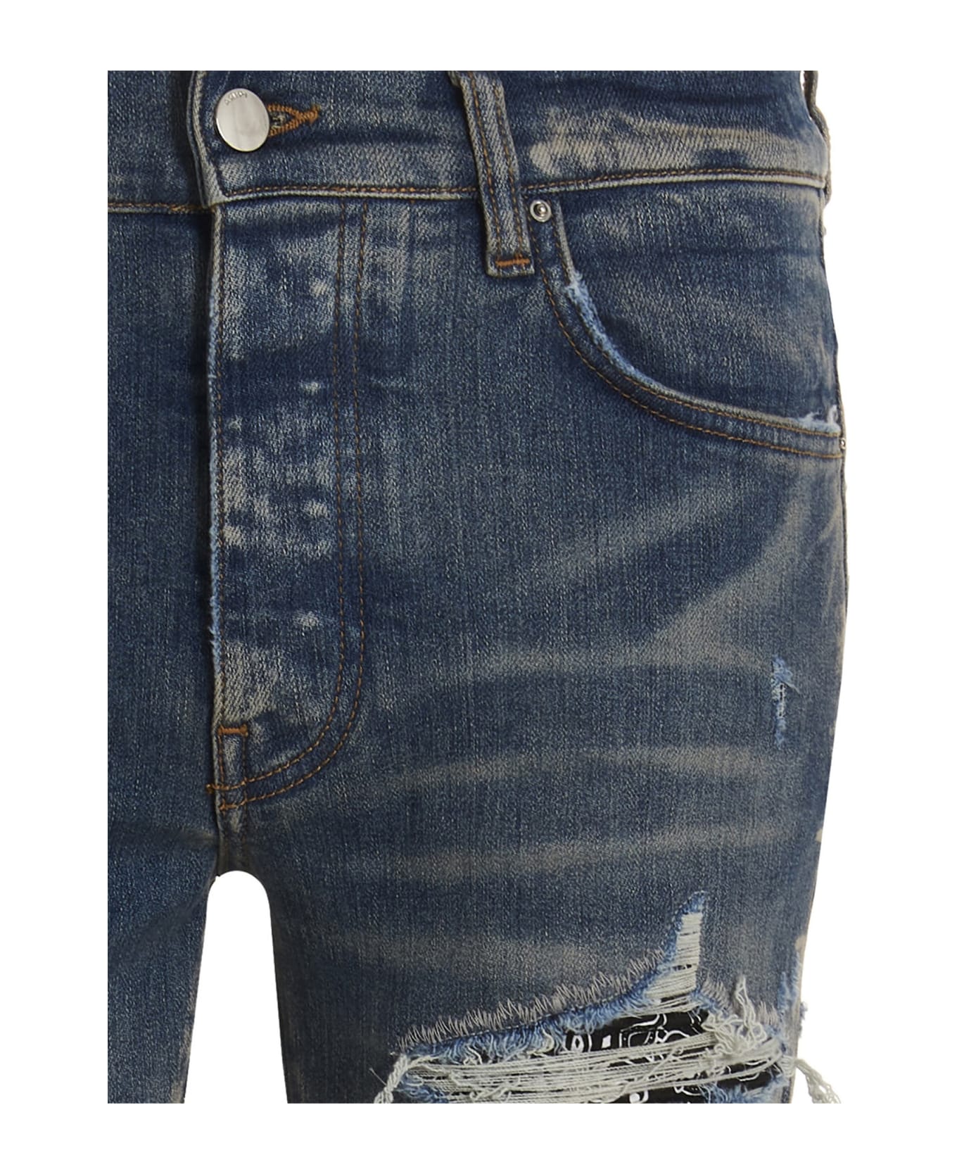 AMIRI Mx1 Bandana Jeans - Light Blue