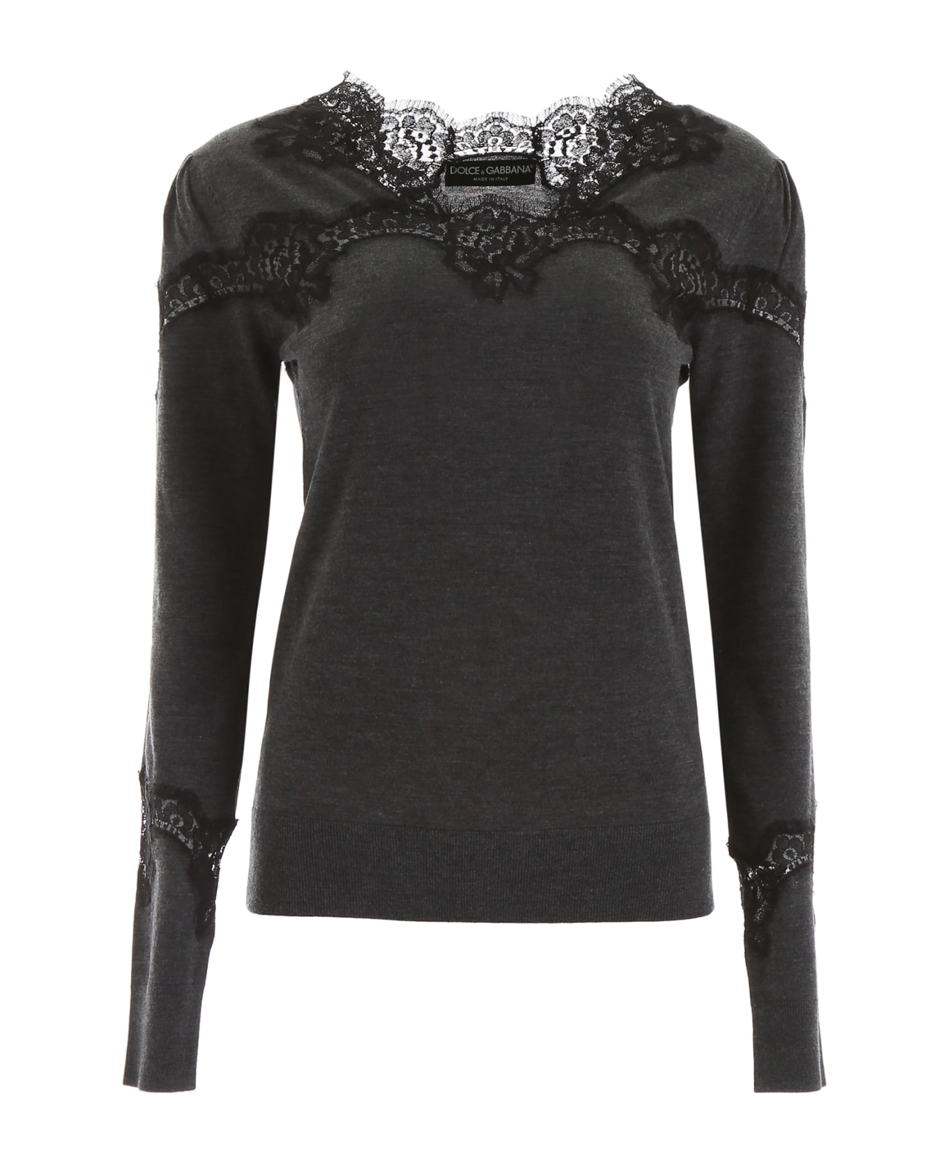 Dolce & Gabbana Pullover With Lace Inserts | italist, ALWAYS LIKE A SALE