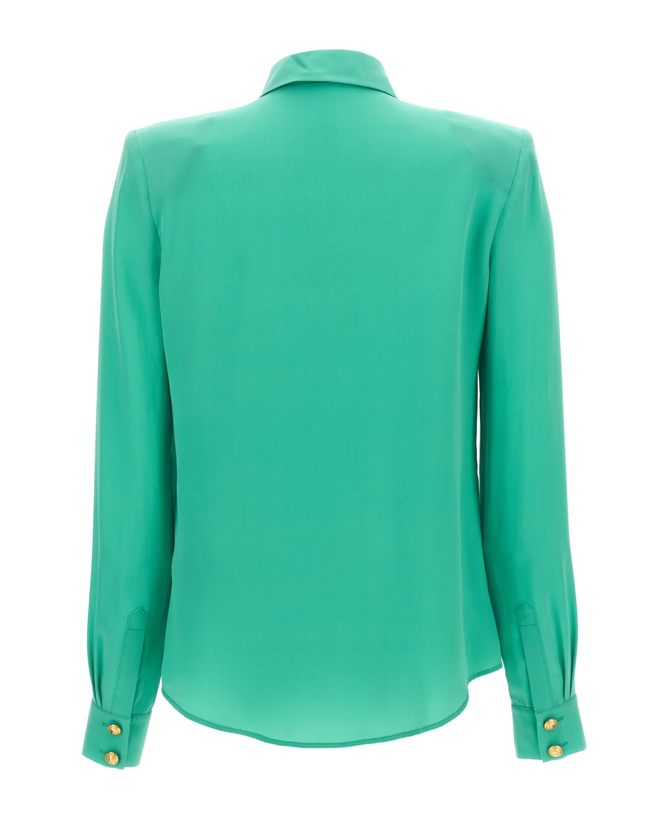 Balmain Logo Button Shirt - Light Blue