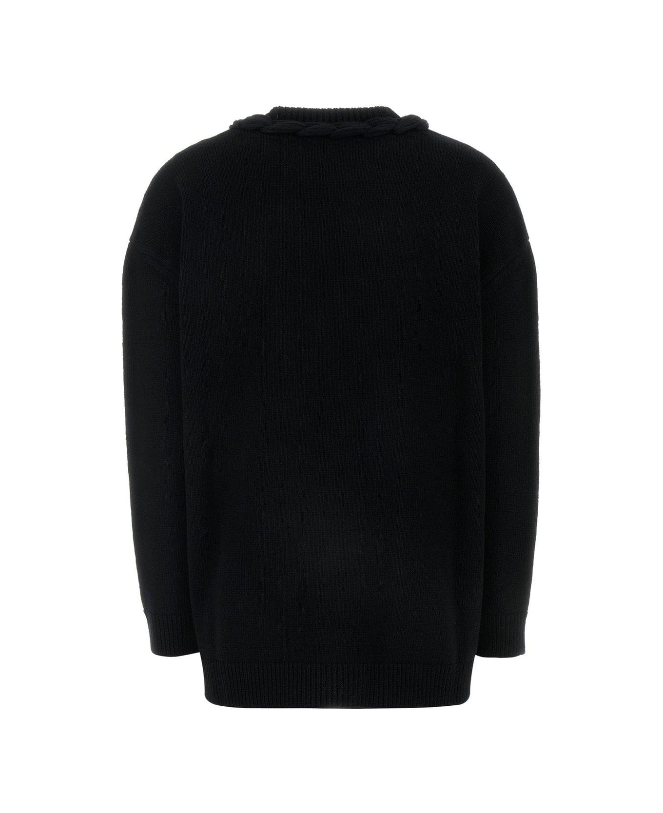 Valentino Crewneck Long-sleeved Jumper - Black