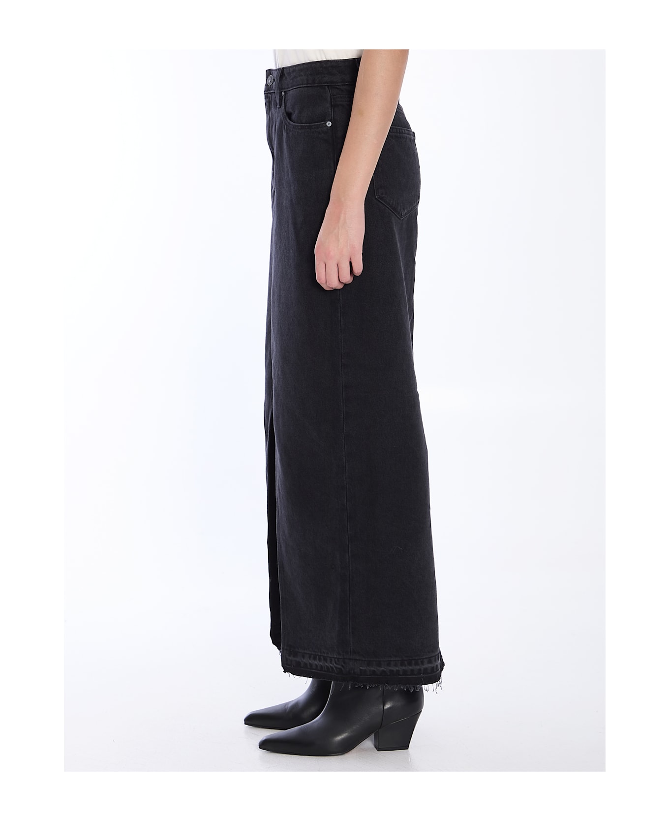 Paige Angela Maxi Skirt - BLACK