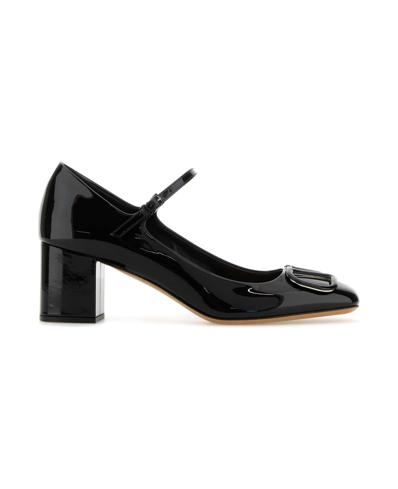 Valentino Garavani Black Leather Vlogo Signature Pumps - NERO