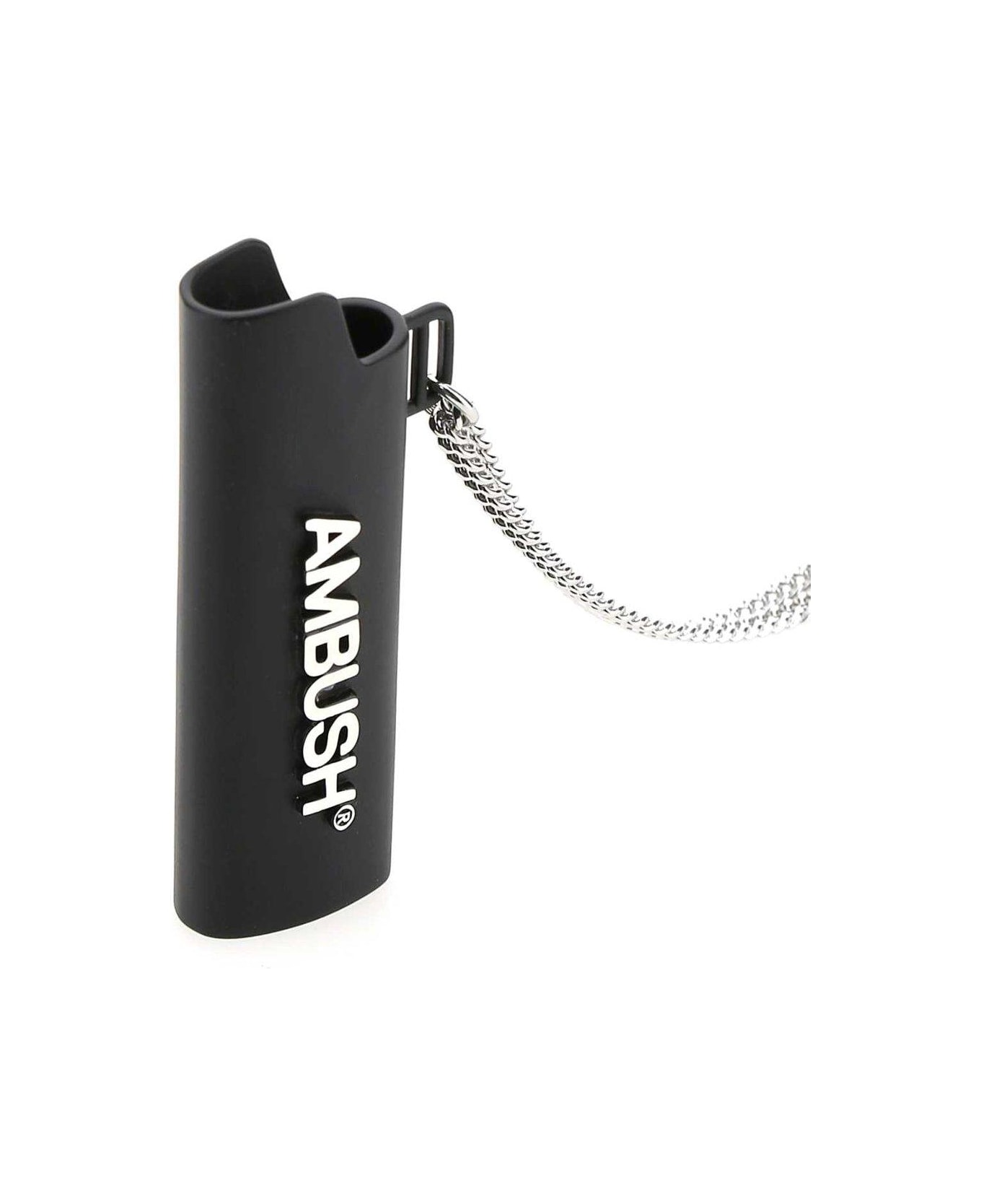 AMBUSH Lighter Case Charm Necklace - BLACK NO C