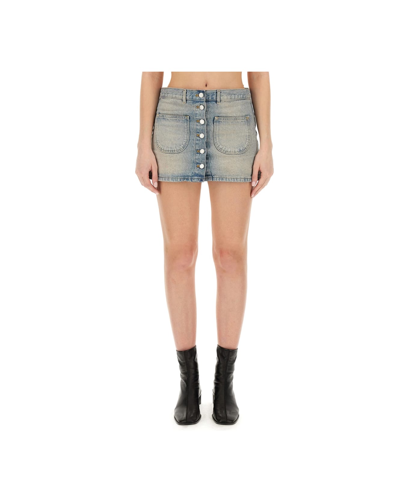 Courrèges Mini Skirt - DENIM スカート