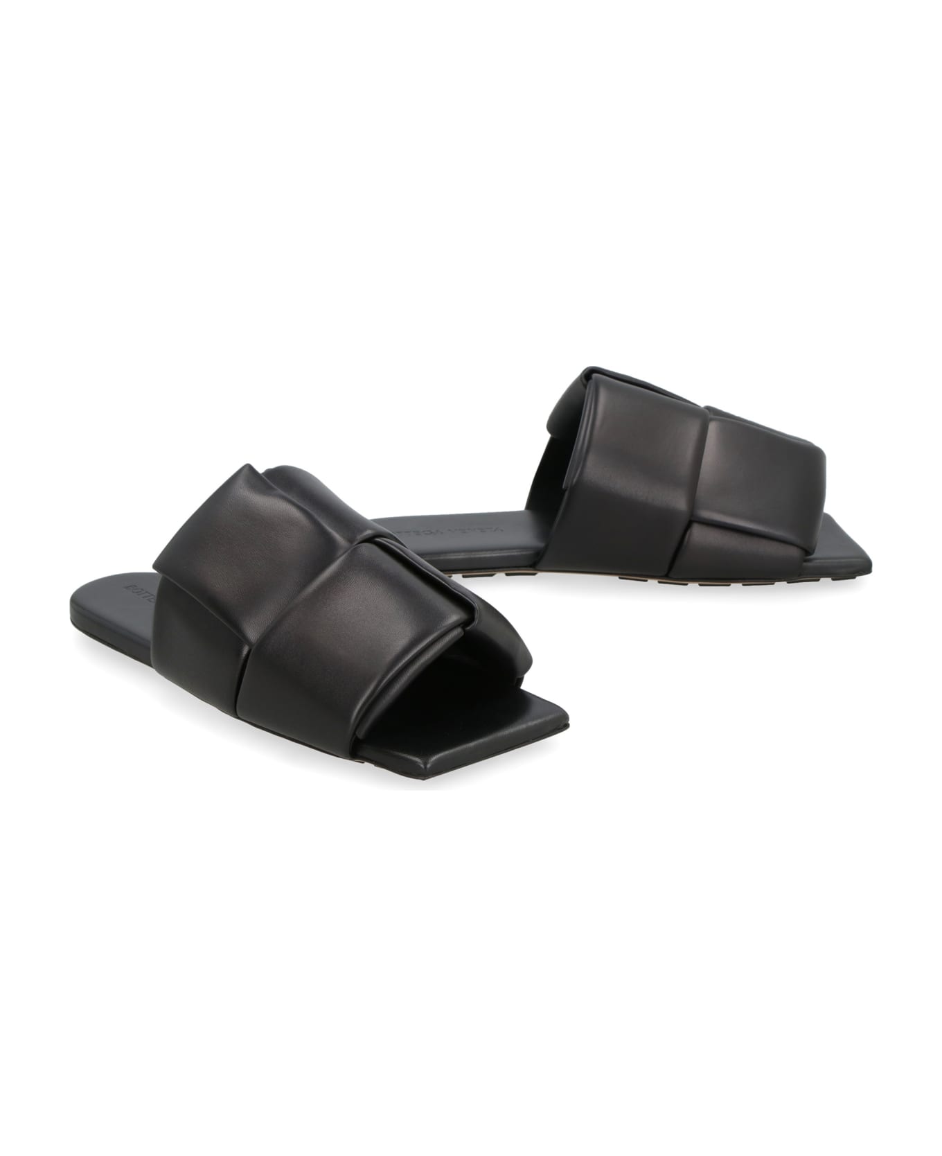 Bottega Veneta Patch Sandals - black