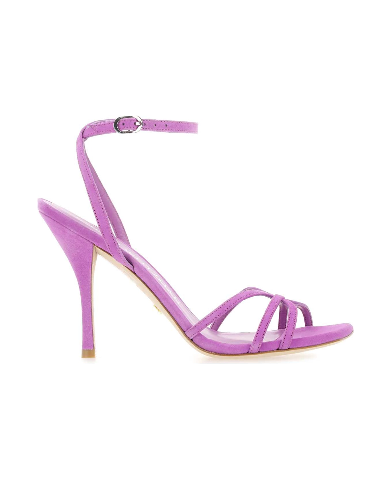 Stuart Weitzman Lilac Suede Barelythere 100 Sandals - LILAC