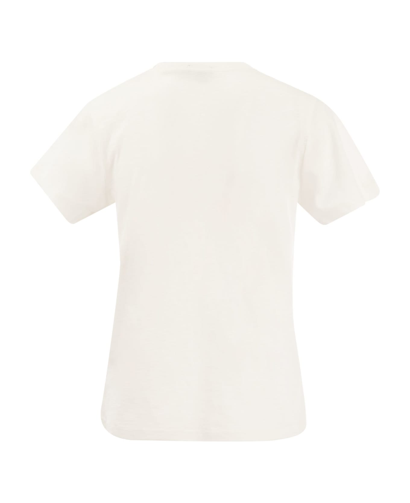 Ralph Lauren Crew-neck T-shirt With Embroidery - Nevis