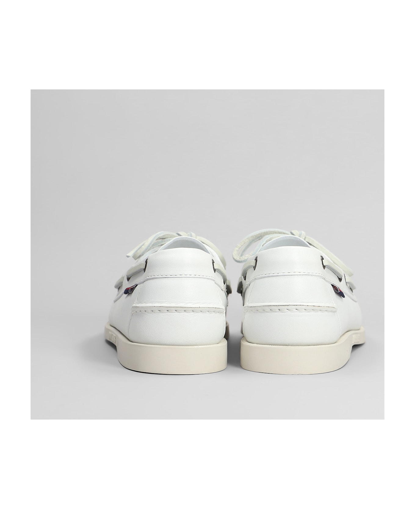 Sebago Portland Loafers In White Leather - white