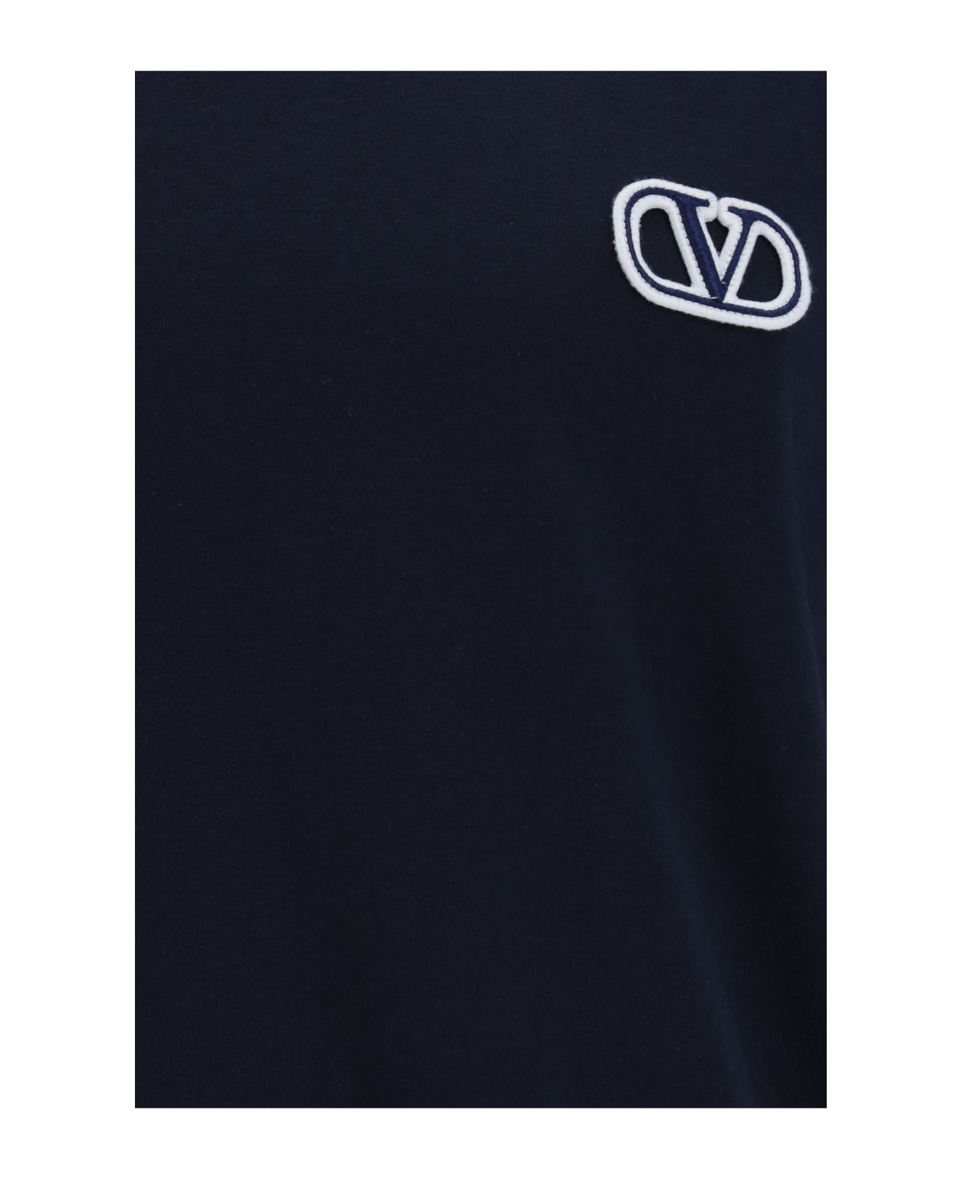 Valentino V Logo Cotton T-shirt - Navy