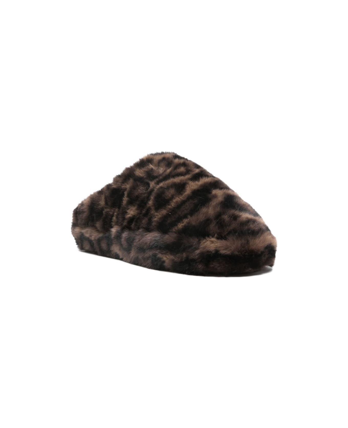 Apparis Misha Leopard Slippers - Brown