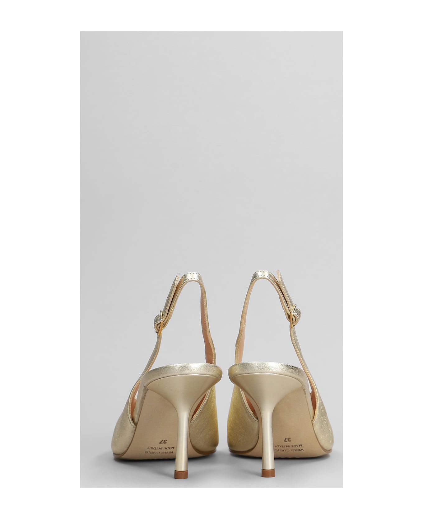 The Seller Pumps In Platinum Leather - platinum