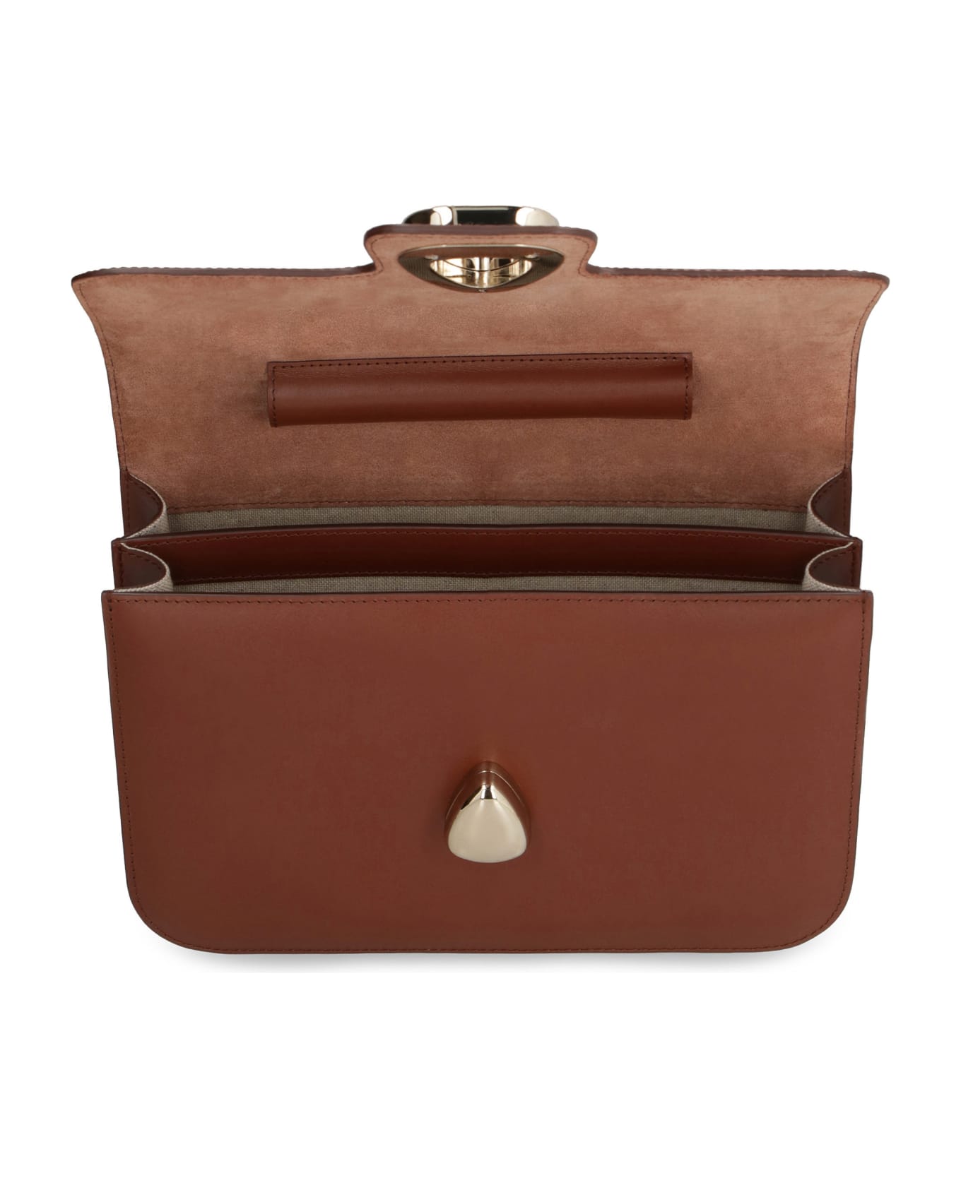A.P.C. Astra Leather Small Bag - Saddle Brown