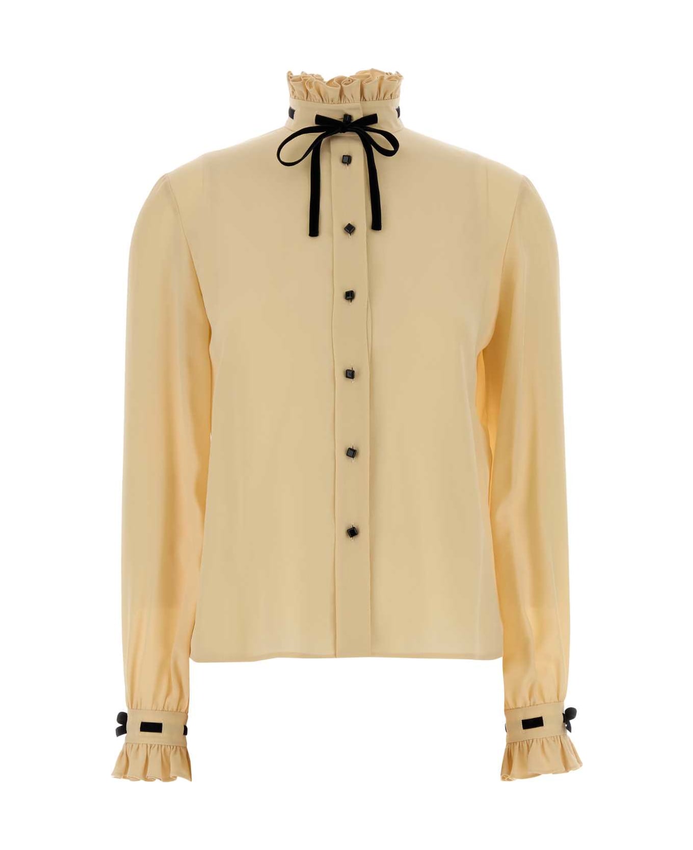 Valentino Garavani Yellow Silk Shirt - BETULLANERO