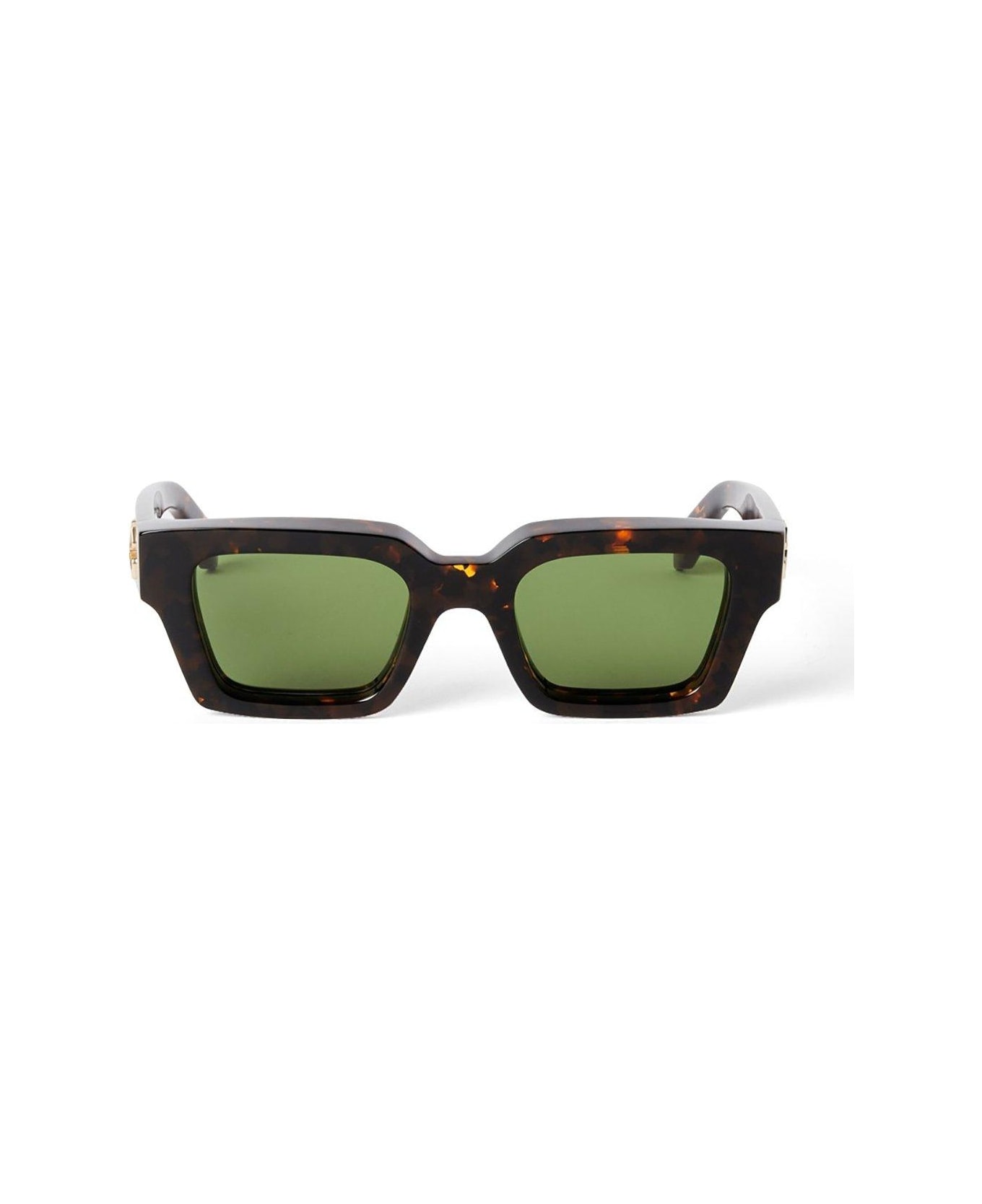 Off-White Square Frame Sunglasses - 6055 havana   green