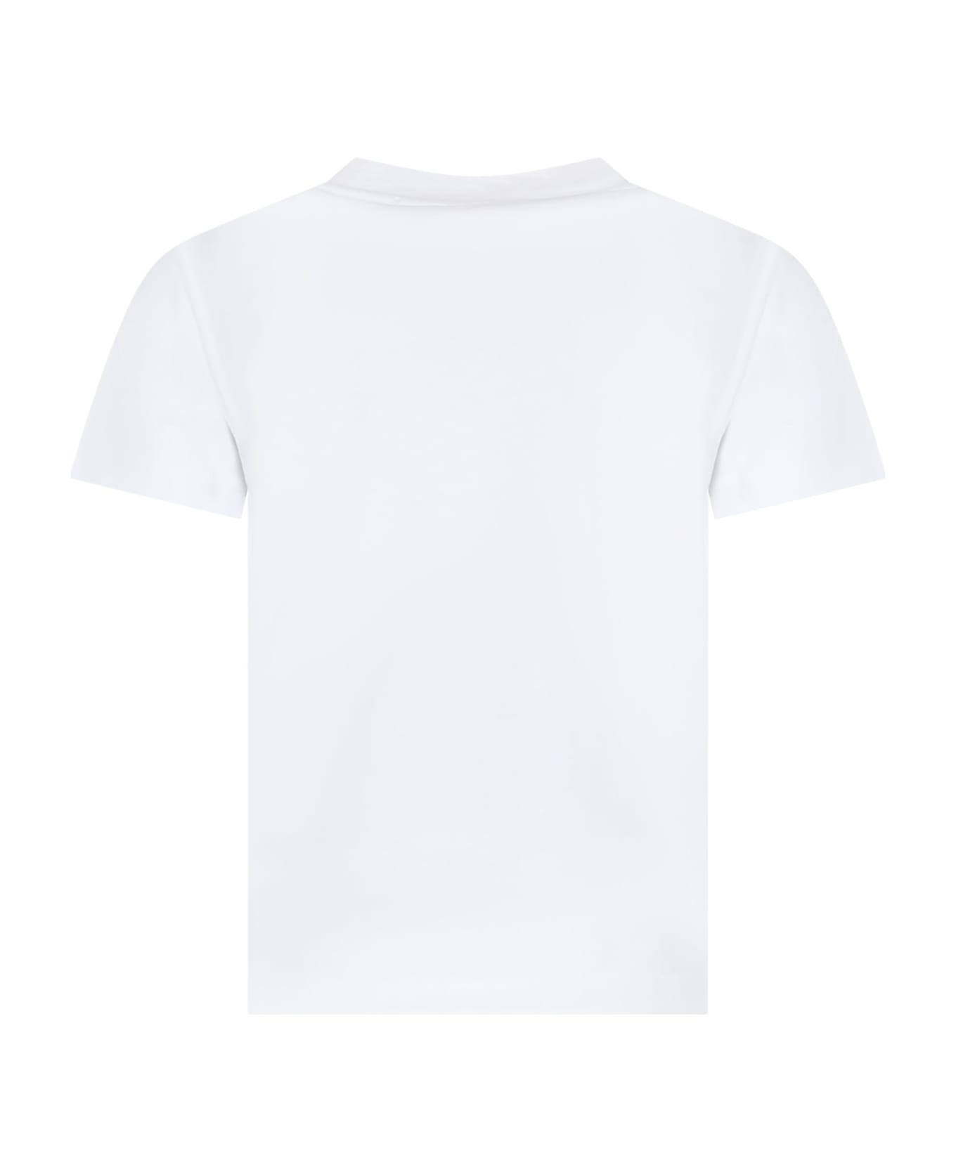Alessandro Enriquez White T-shirt For Girl With Print Starfish - White