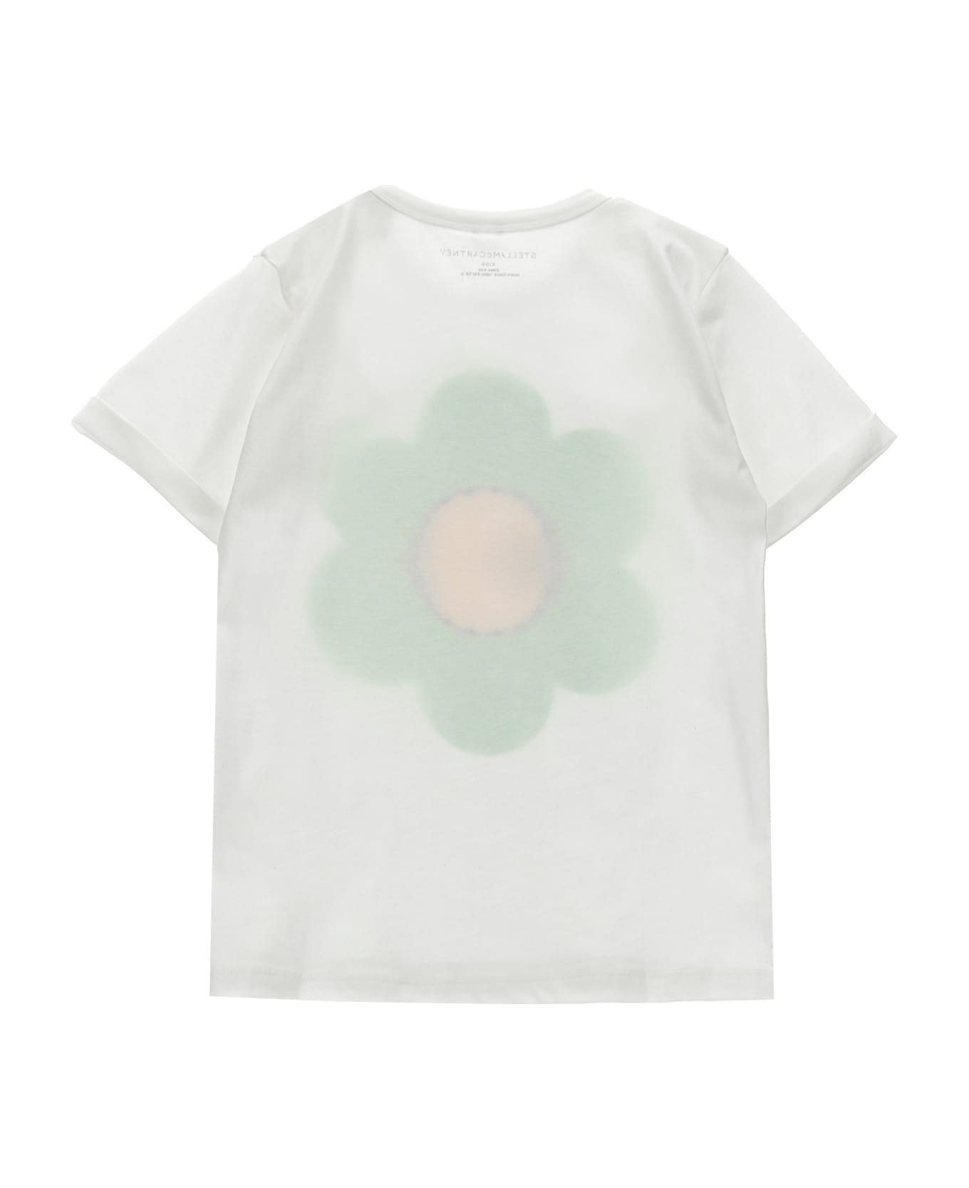 Stella McCartney Print And Rhinestone T-shirt - Avorio