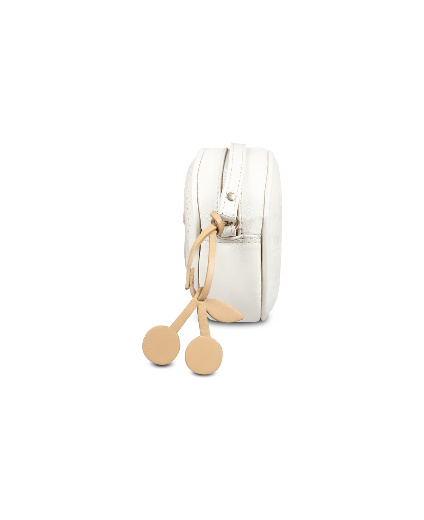 Bonpoint Ivory Bag For Girl With Cherries - Ivory