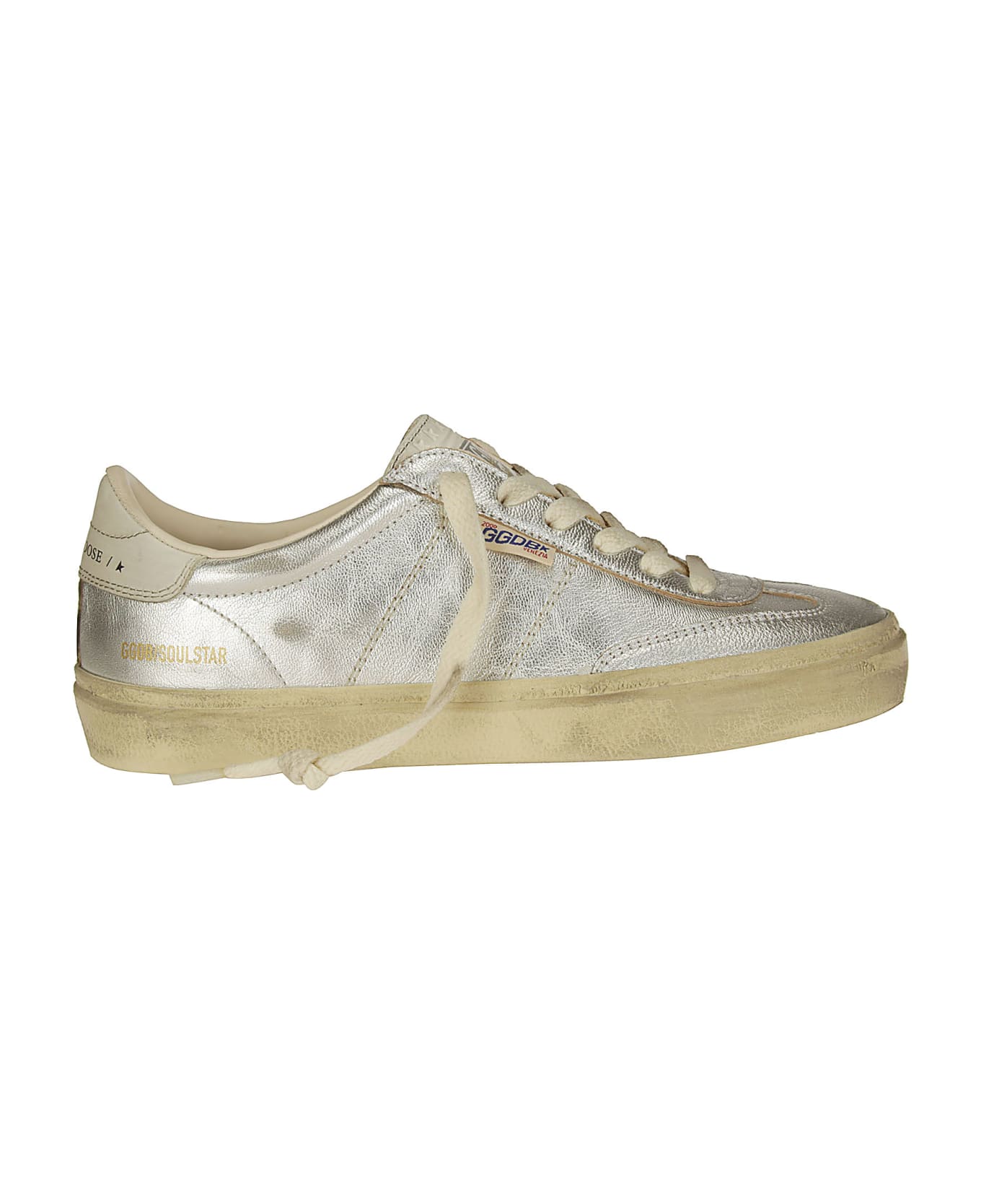 Golden Goose Soul-star Laminated Upper Bio Based Hf Tongue Leat - SILVER/WHITE/MILK