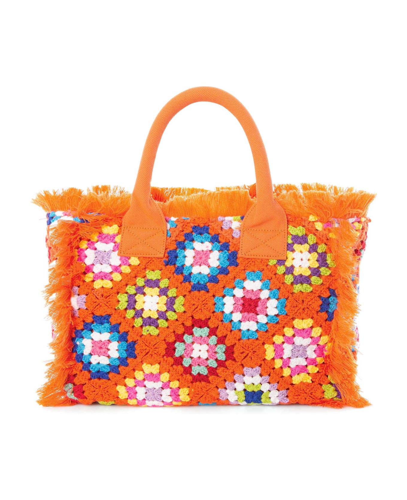 MC2 Saint Barth Vanity Crochet Shoulder Bag With Pattern - ORANGE