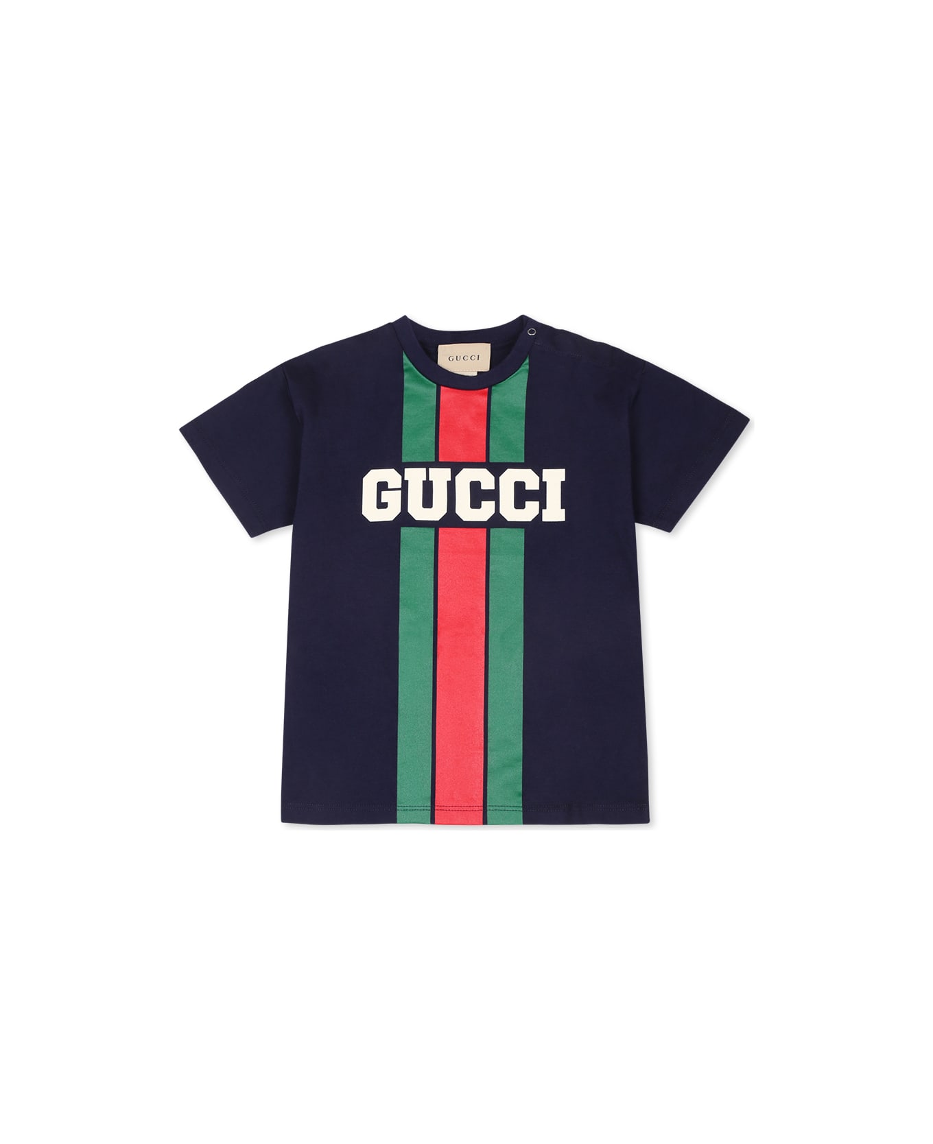 Gucci Blue T-shirt For Baby Boy With Logo - Blue