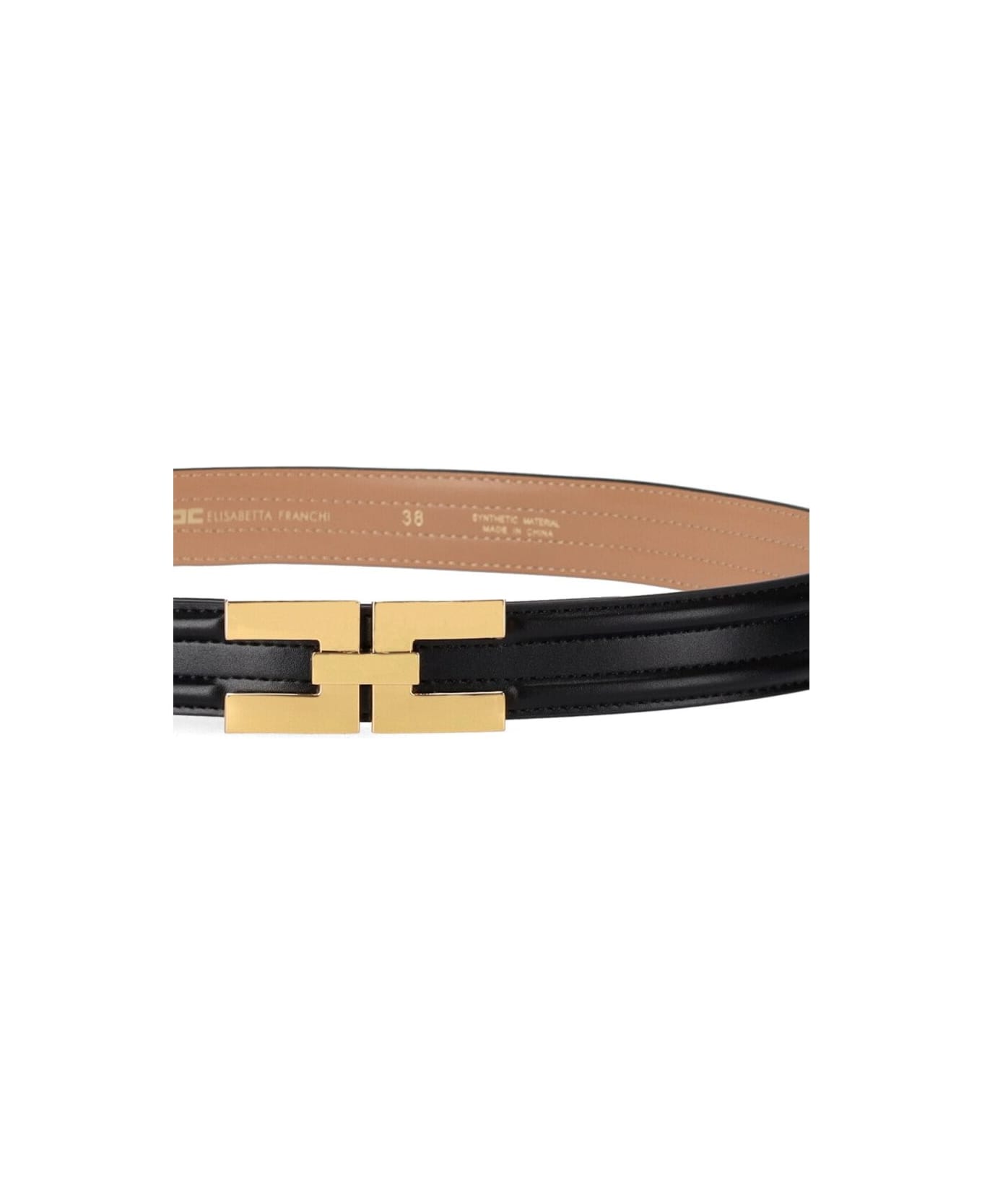 ベルト ELISABETTA FRANCHI BLACK BELT Black Belt With Logo Buckle Elisabetta Franchi ベルト 通販