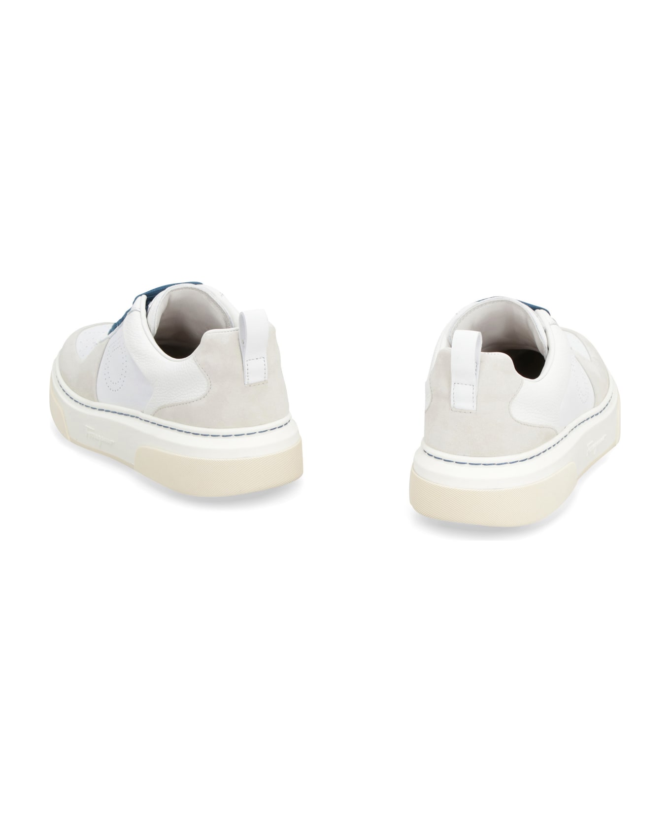 Ferragamo Leather Low-top Sneakers - White