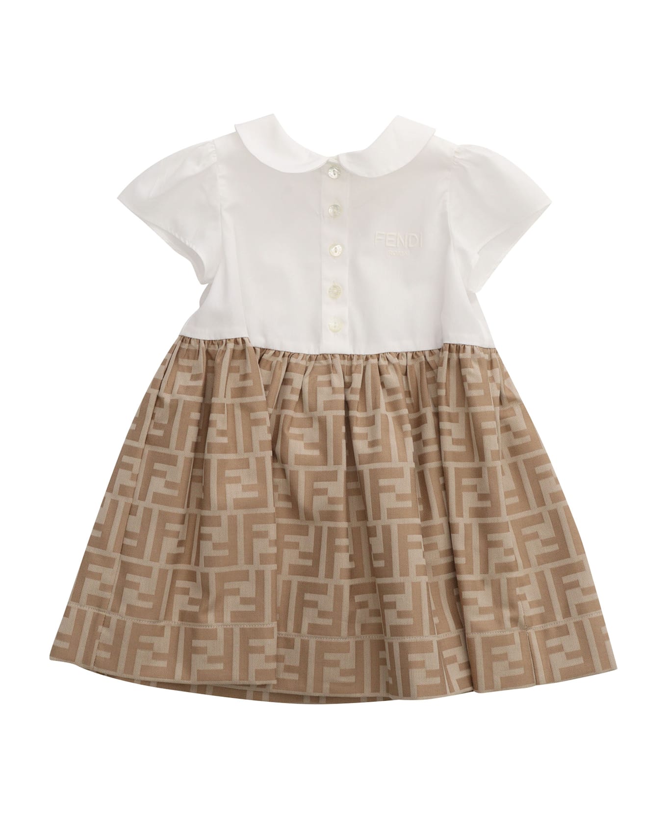 Fendi Ff Whispered Dress - BEIGE
