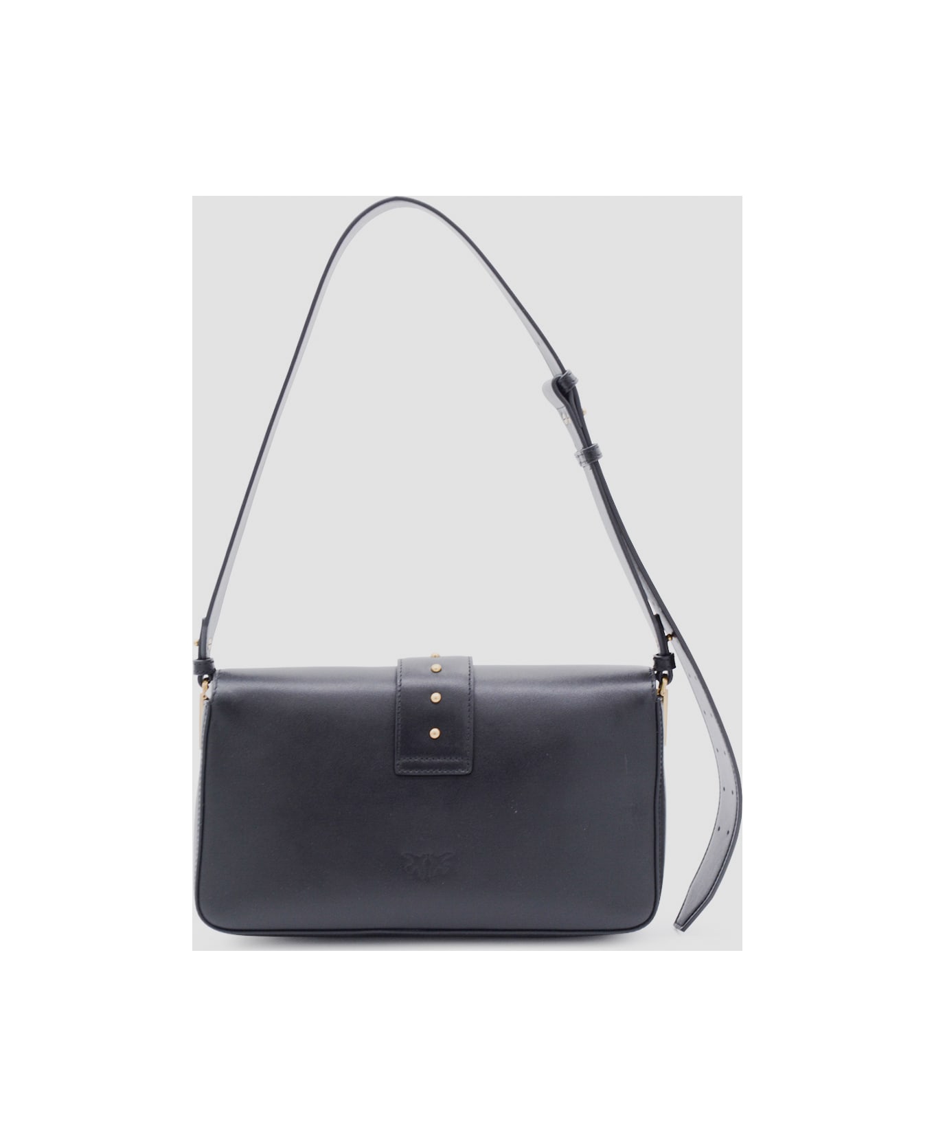 Pinko Black Leather Shoulder Bag - Black