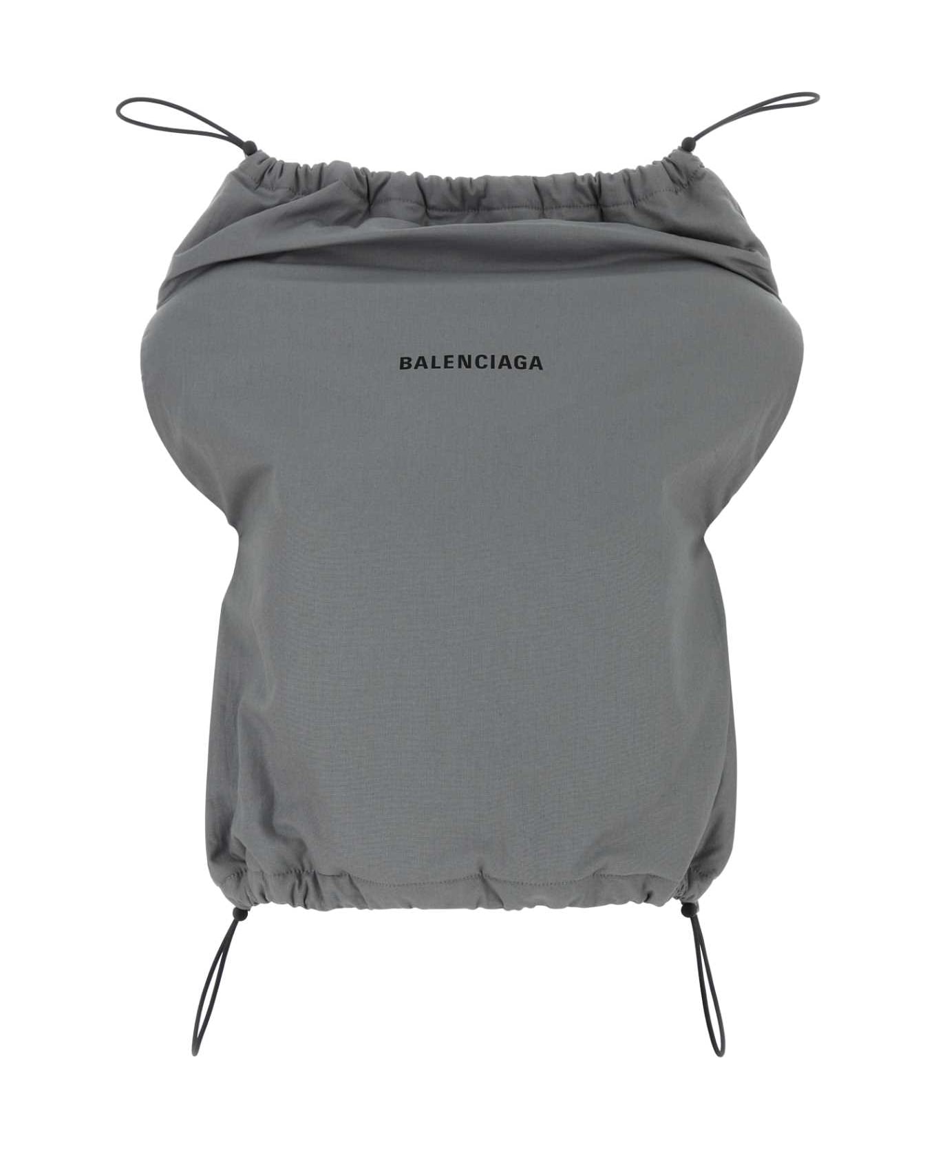 Balenciaga Grey Cotton Shoe Bag Top - BALENCIAGAGREY