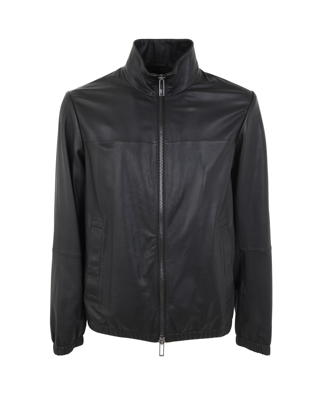 Emporio Armani Leather Jacket - Black レザージャケット